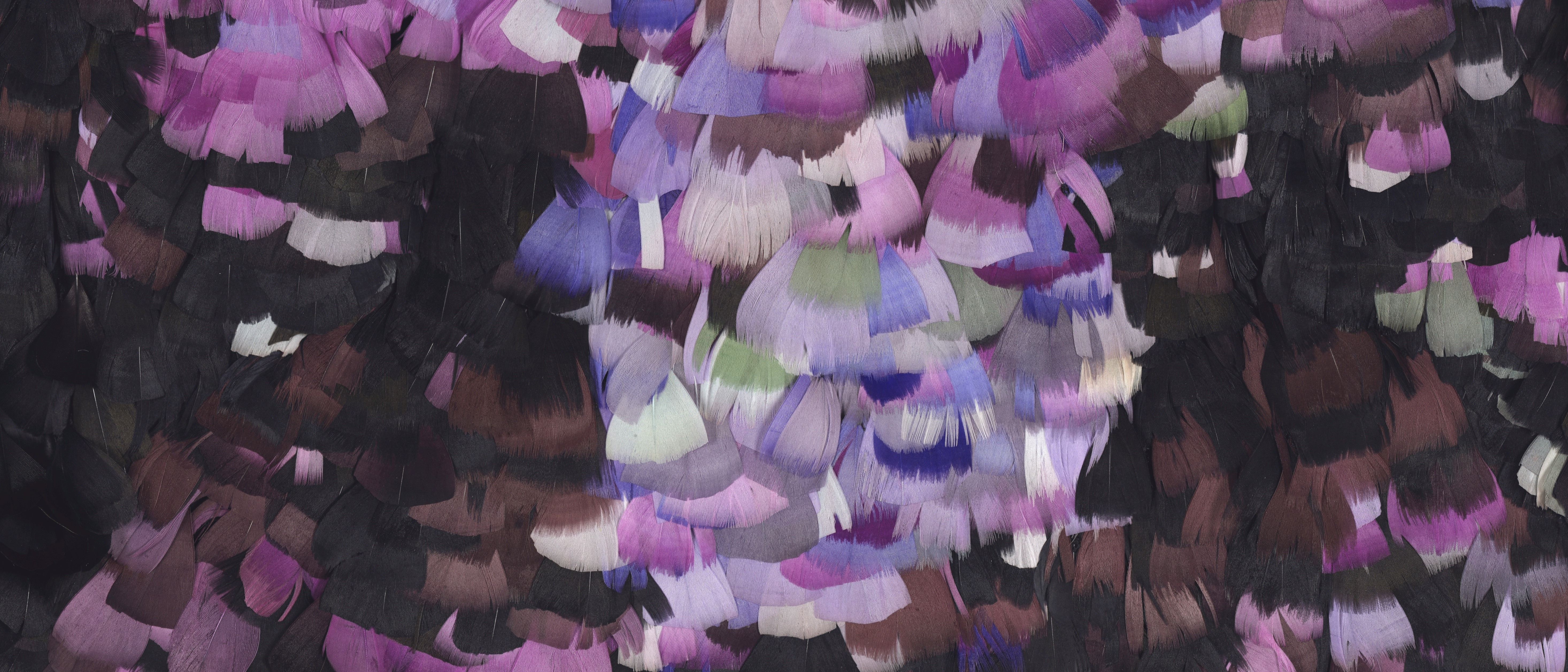 Feathers fabric pattern HD Wallpaper
