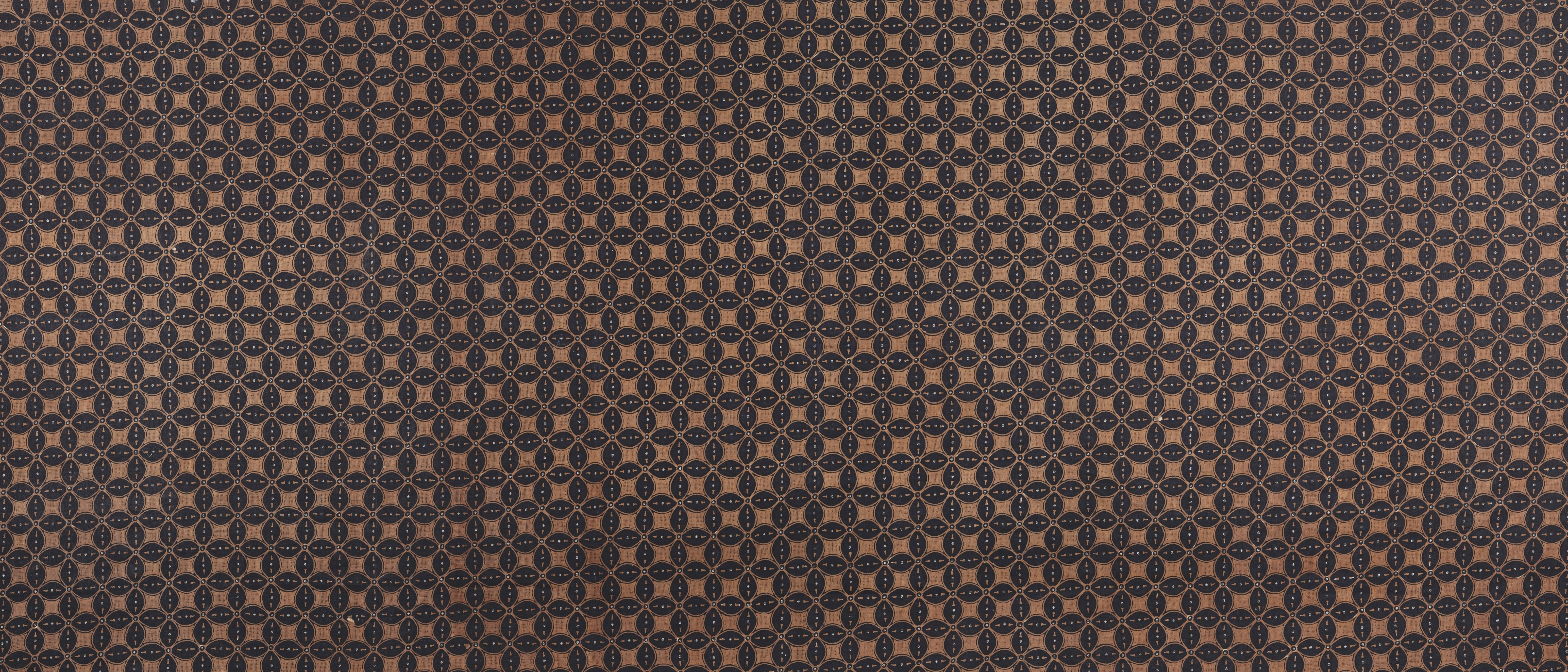 Brown fabric with a repeating geometric pattern HD Wallpaper