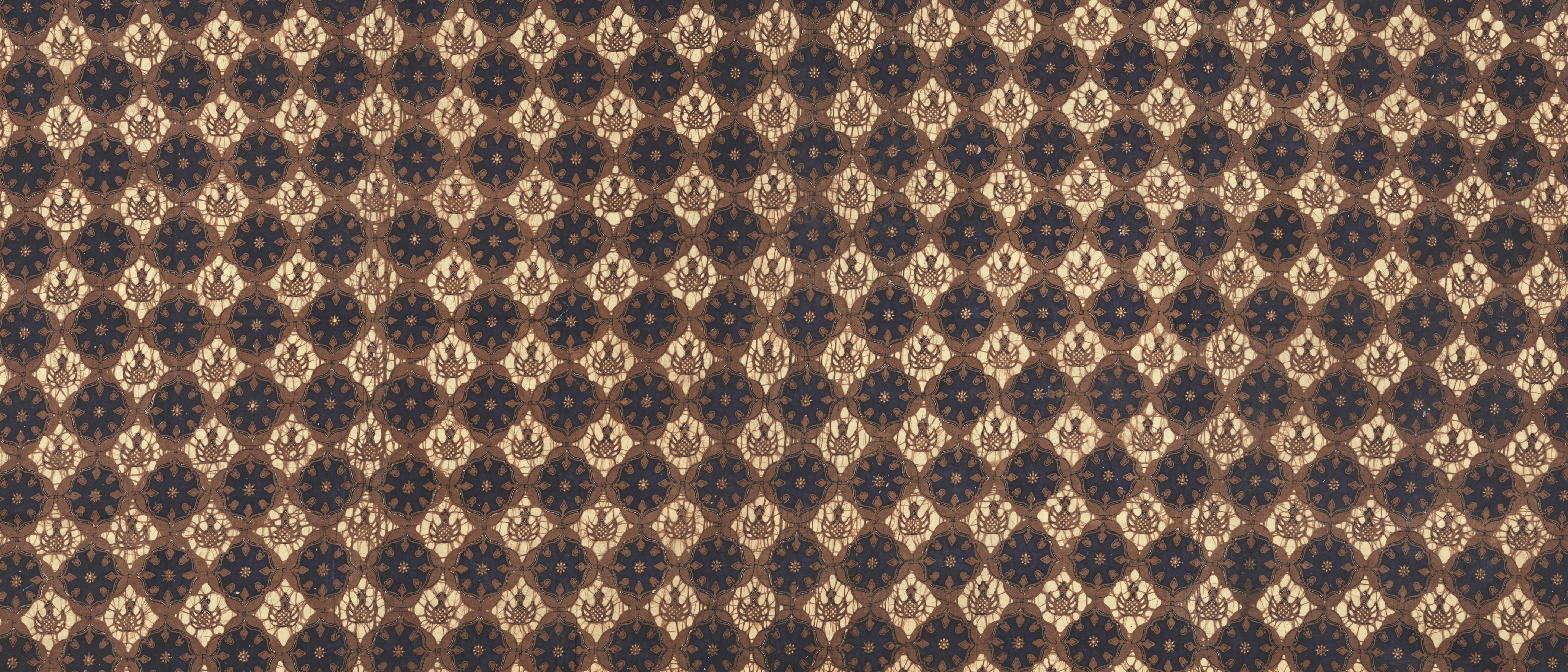 Brown and dark blue diamond pattern fabric texture HD Wallpaper
