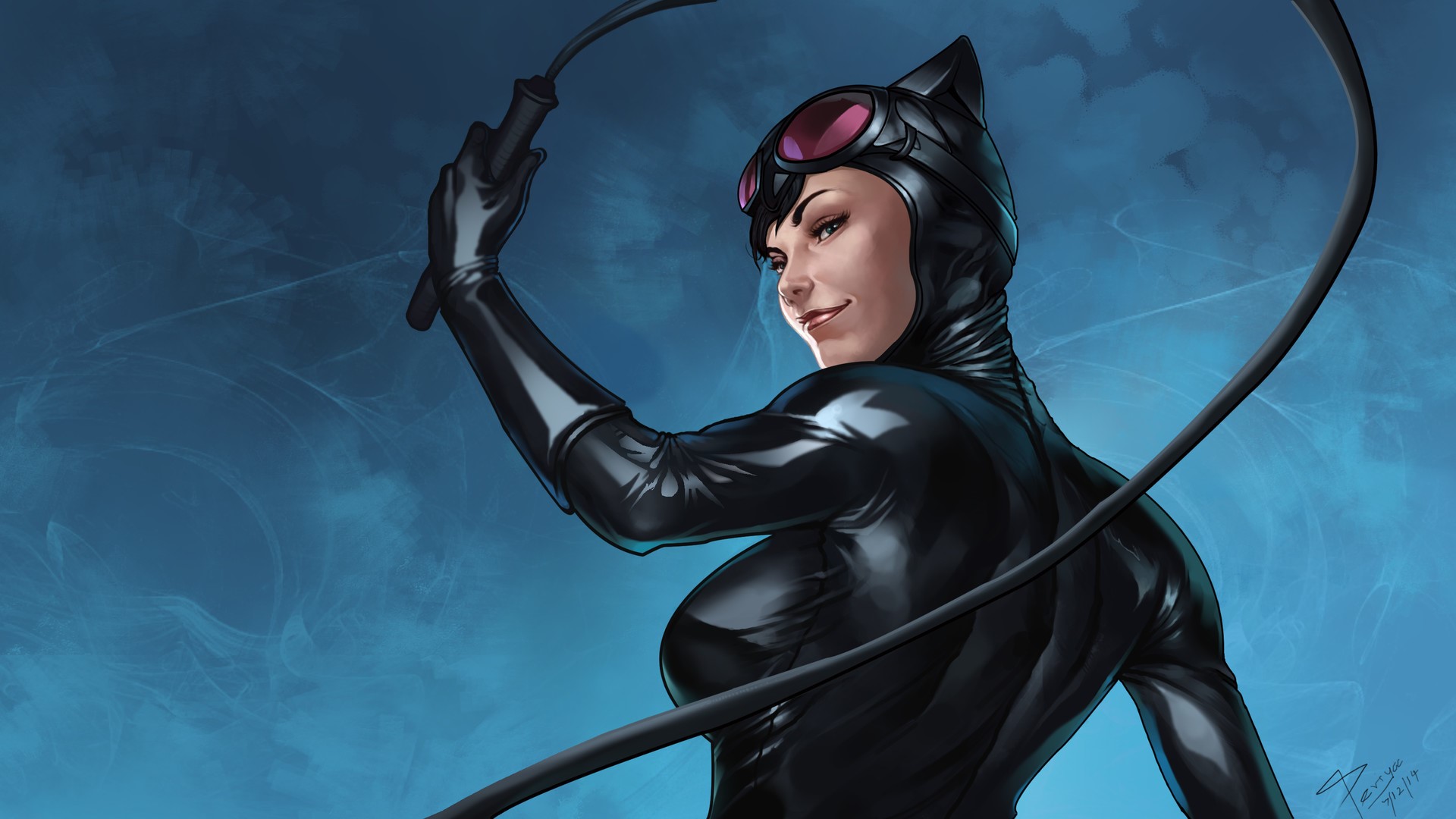 Catwoman from DC Comics with a whip HD Wallpaper