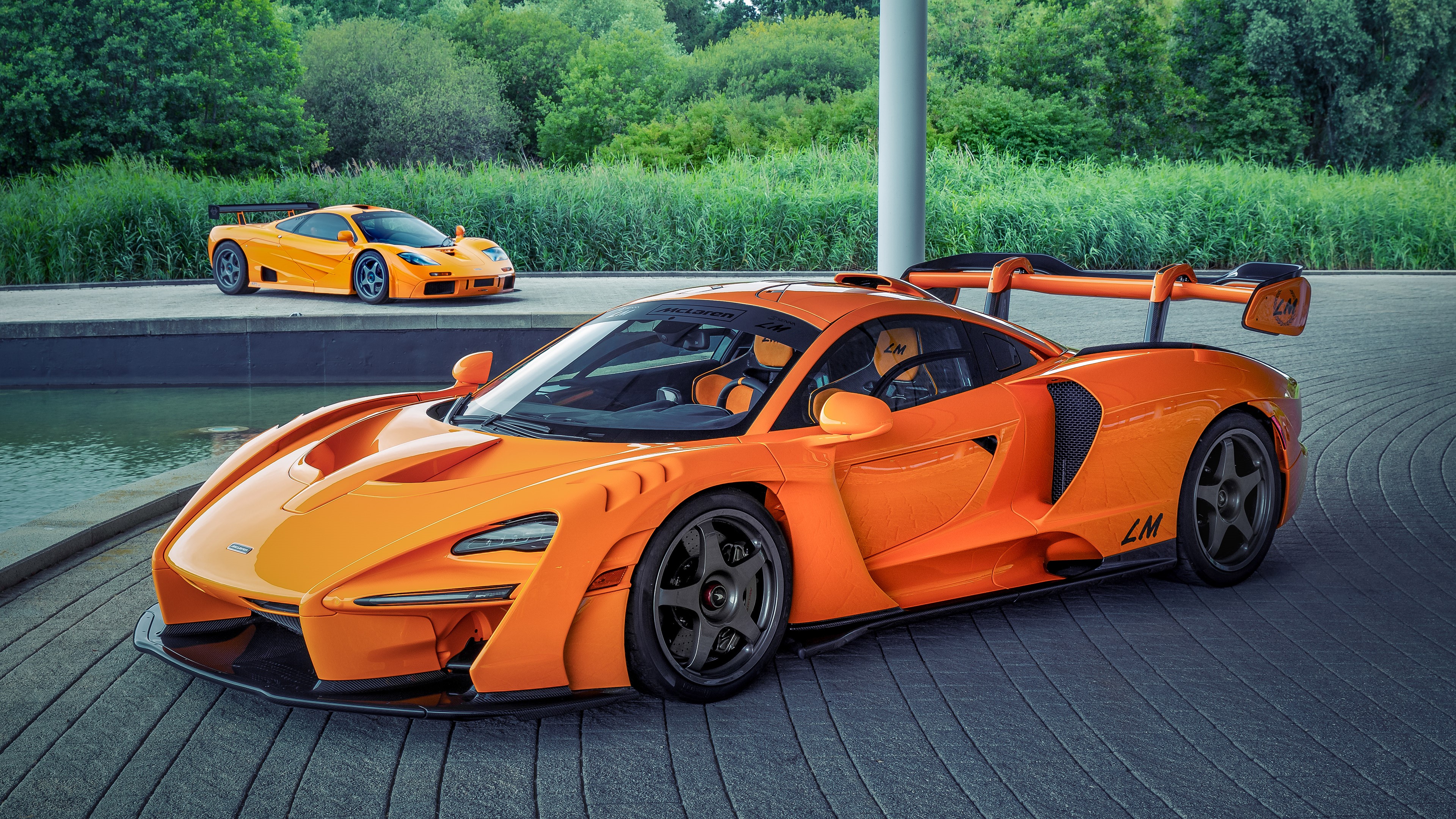 McLaren Senna LM and McLaren F1 LM sports cars HD Wallpaper