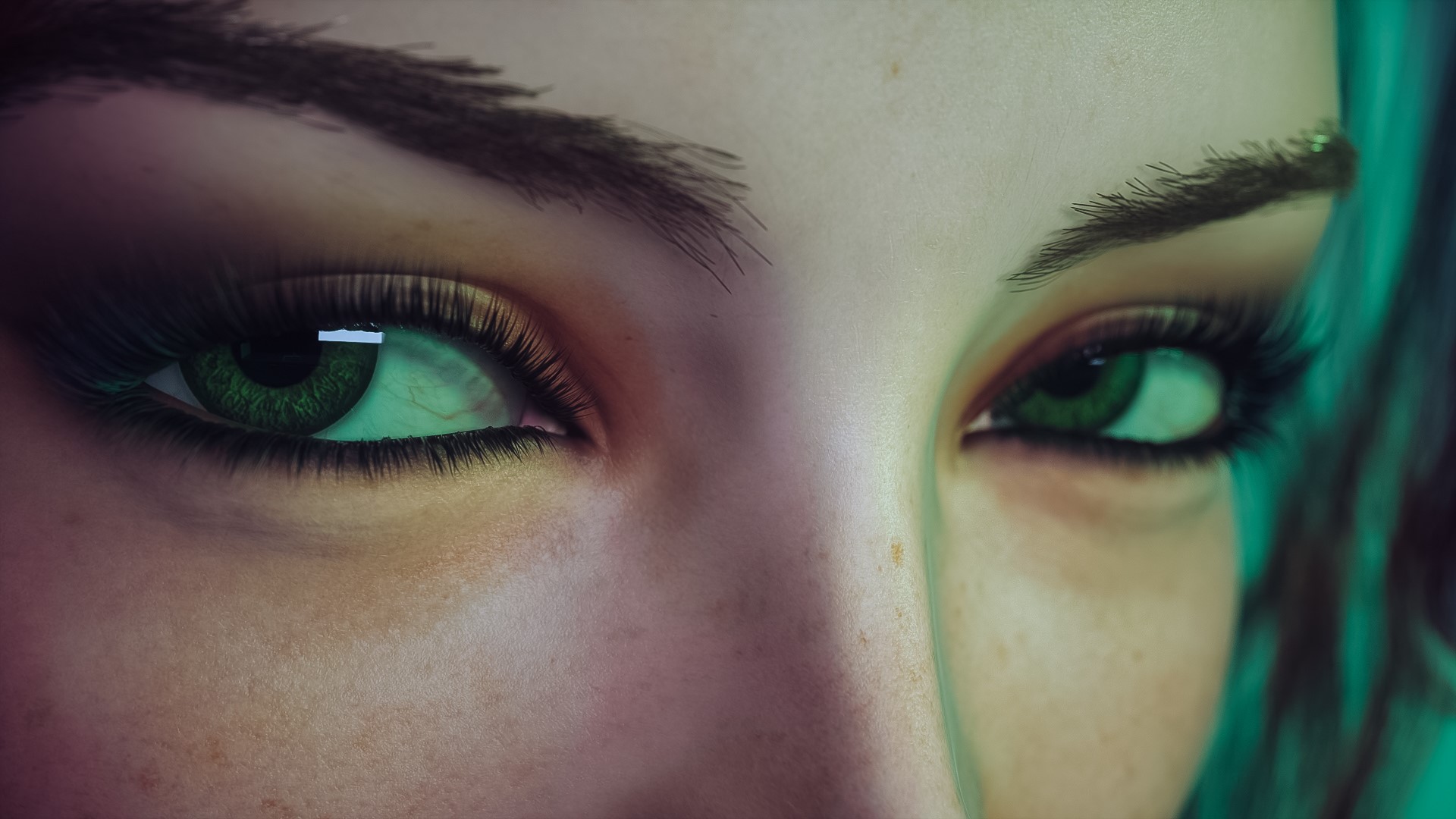 Close-up of a woman's green eyes HD Wallpaper
