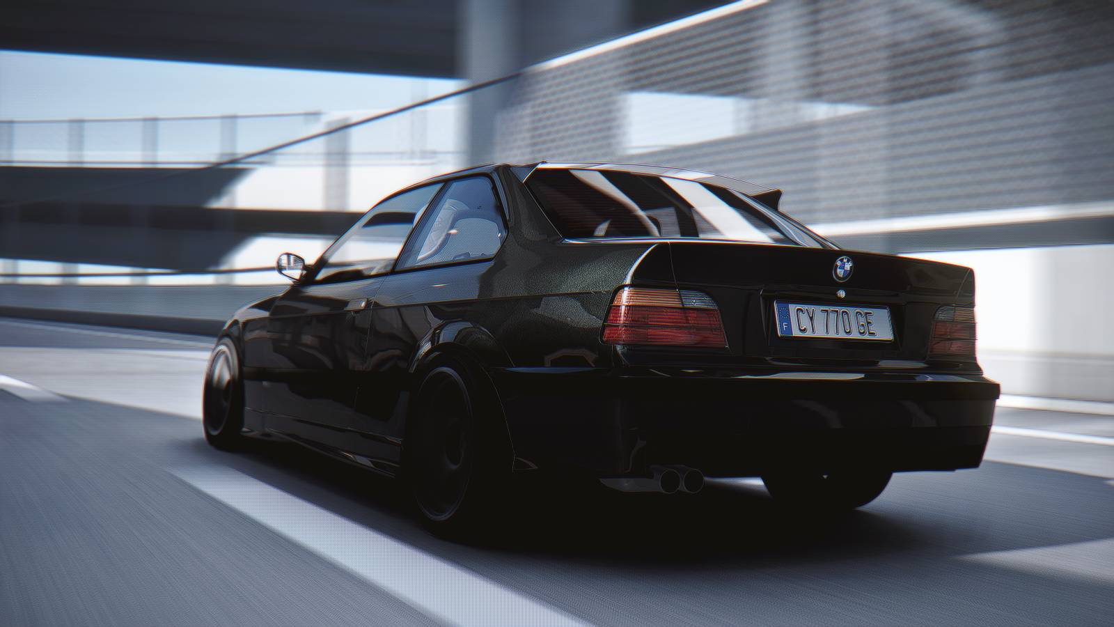 BMW E36 Drift Action in Motion HD Wallpaper