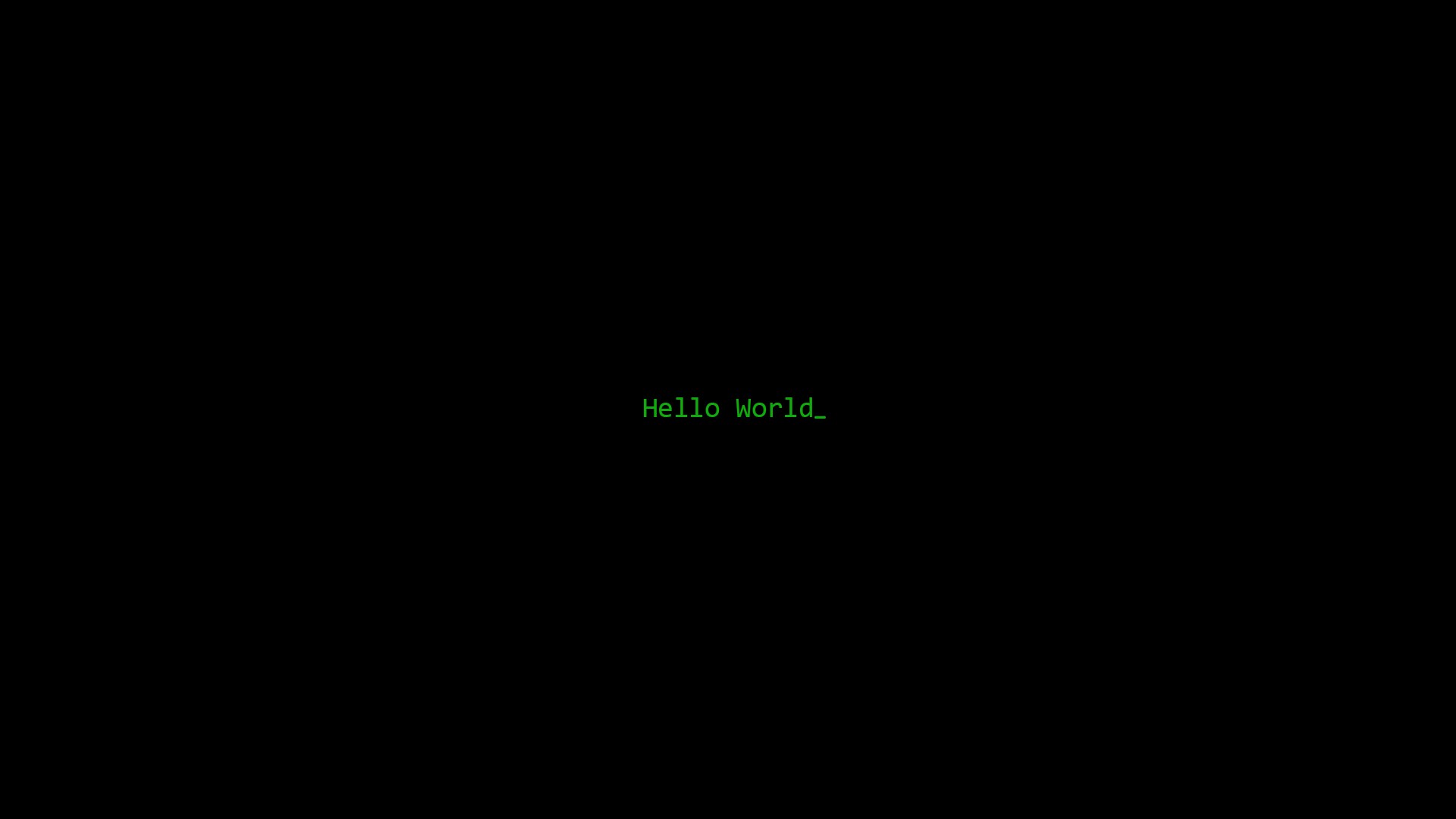 Hello World text on black background HD Wallpaper
