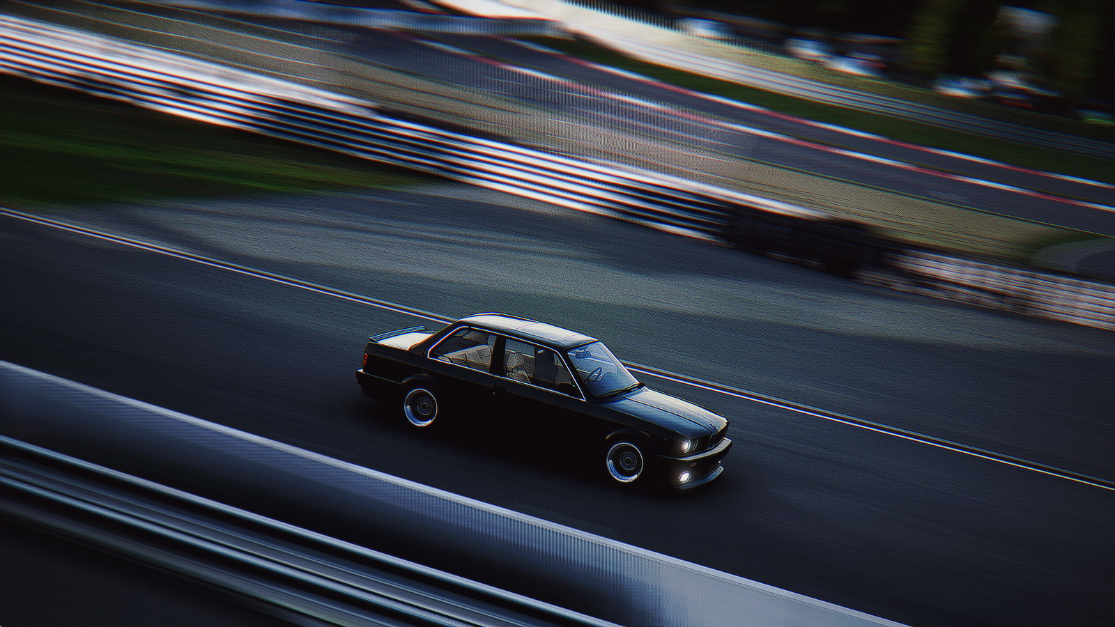 Black BMW E30 drifting on a race track HD Wallpaper
