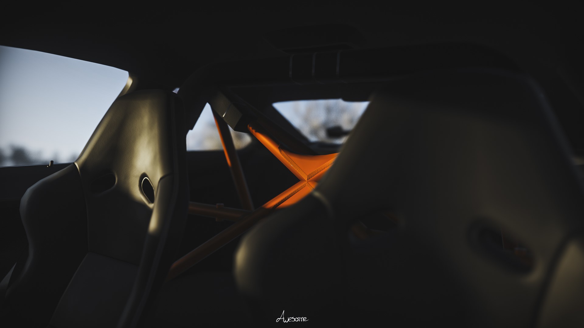 BMW M4 GTS interior with roll cage in Forza Horizon 4 HD Wallpaper