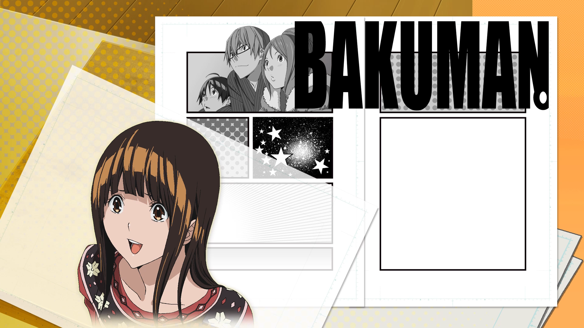 Miho Azuki from Bakuman HD Wallpaper