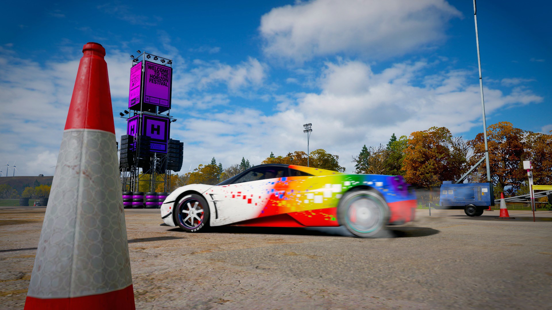 Forza Horizon 4 car with rainbow paint HD Wallpaper