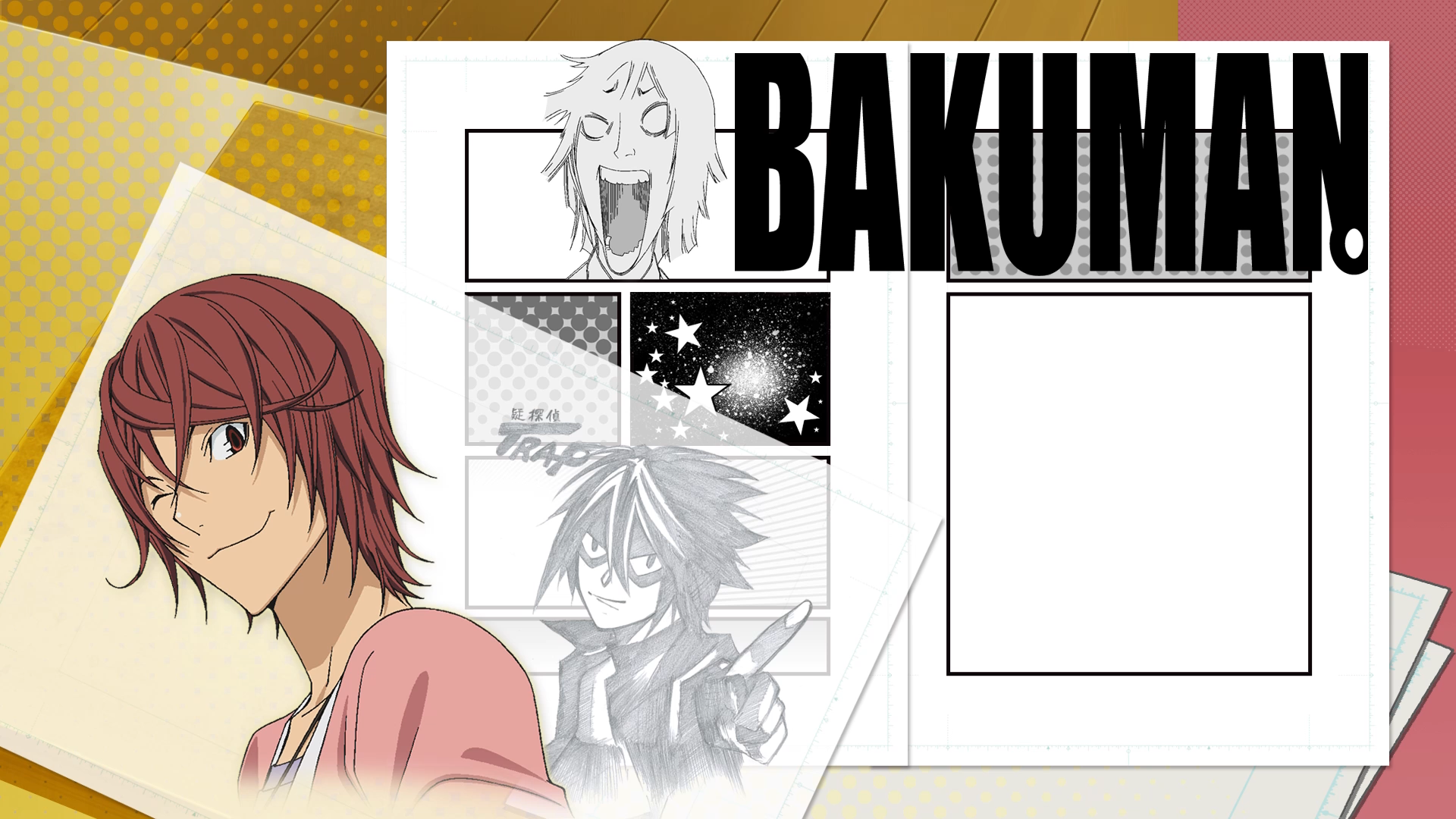 Moritaka Mashiro and Akito Takagi from Bakuman HD Wallpaper