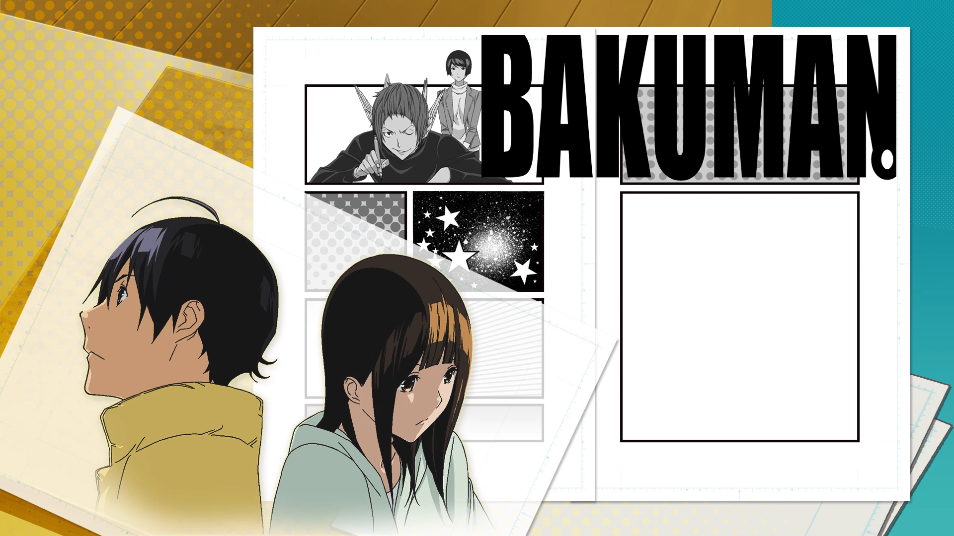 Bakuman Moritaka Mashiro and Miho Azuki HD Wallpaper