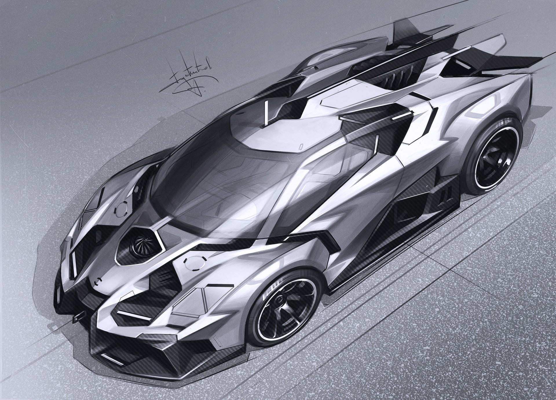 Aleksandr Sidelnikov Futuristic Concept Car Design HD Wallpaper