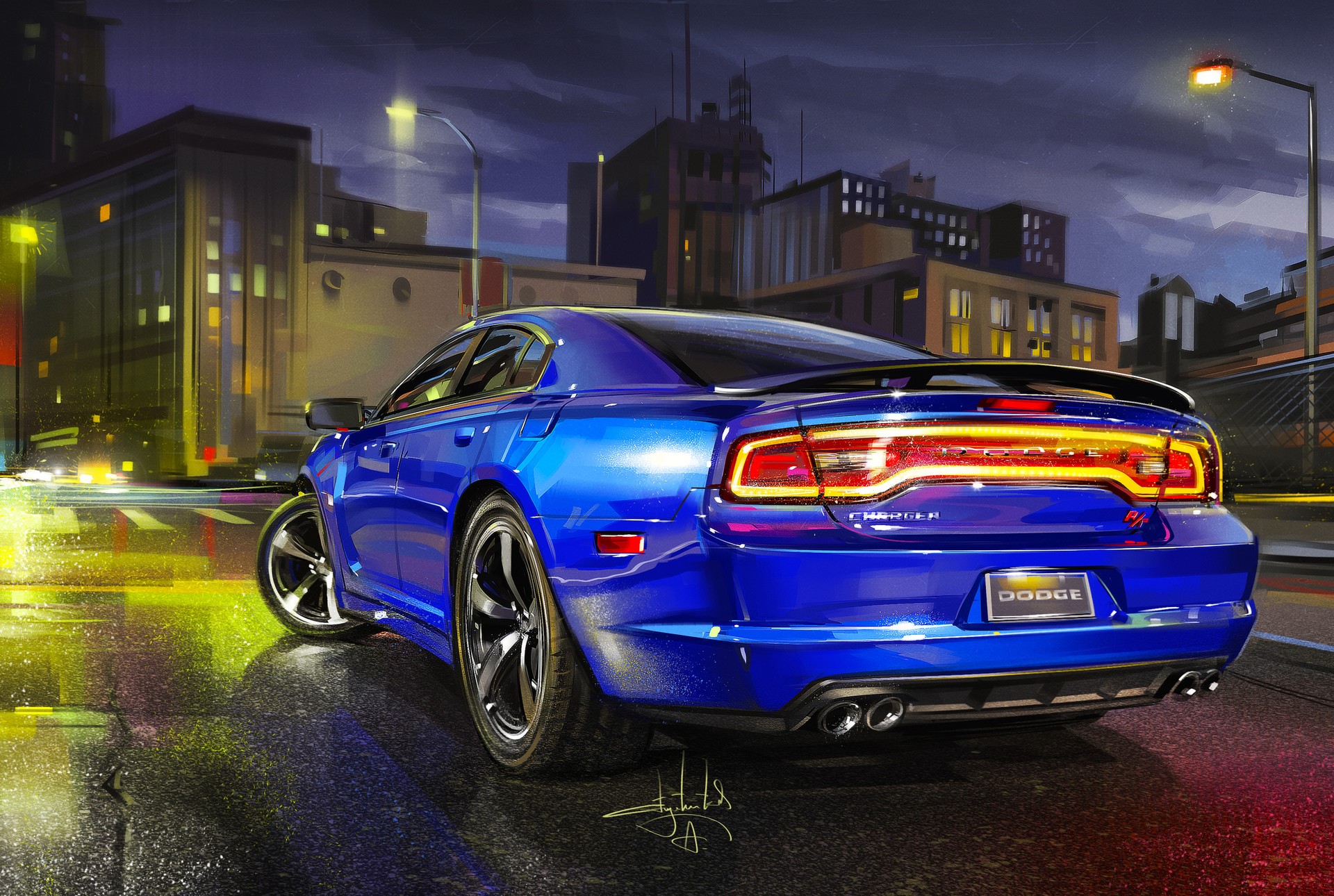 2014 Dodge Charger R/T by Aleksandr Sidelnikov HD Wallpaper