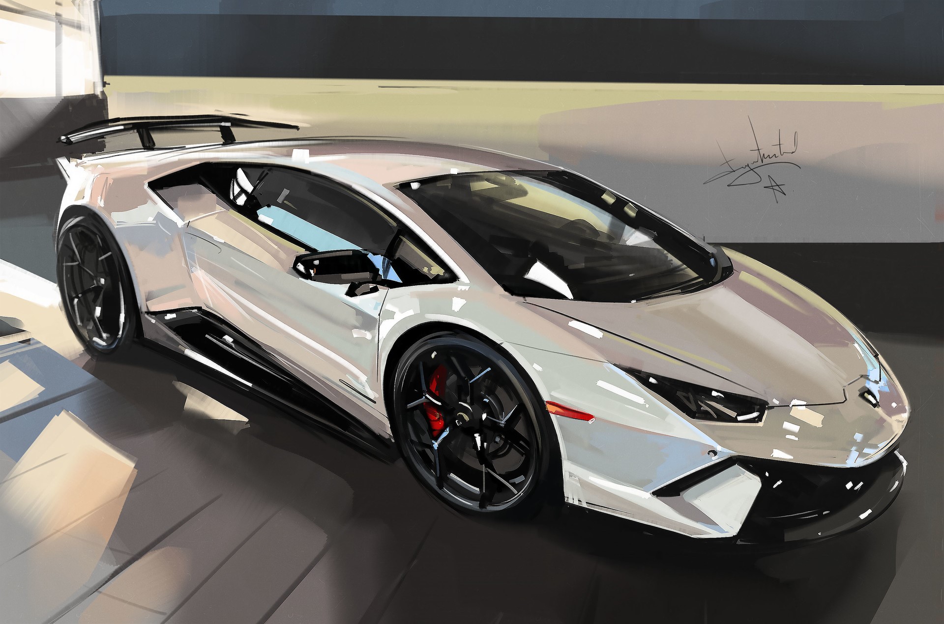 Lamborghini Huracan Performante by Aleksandr Sidelnikov HD Wallpaper