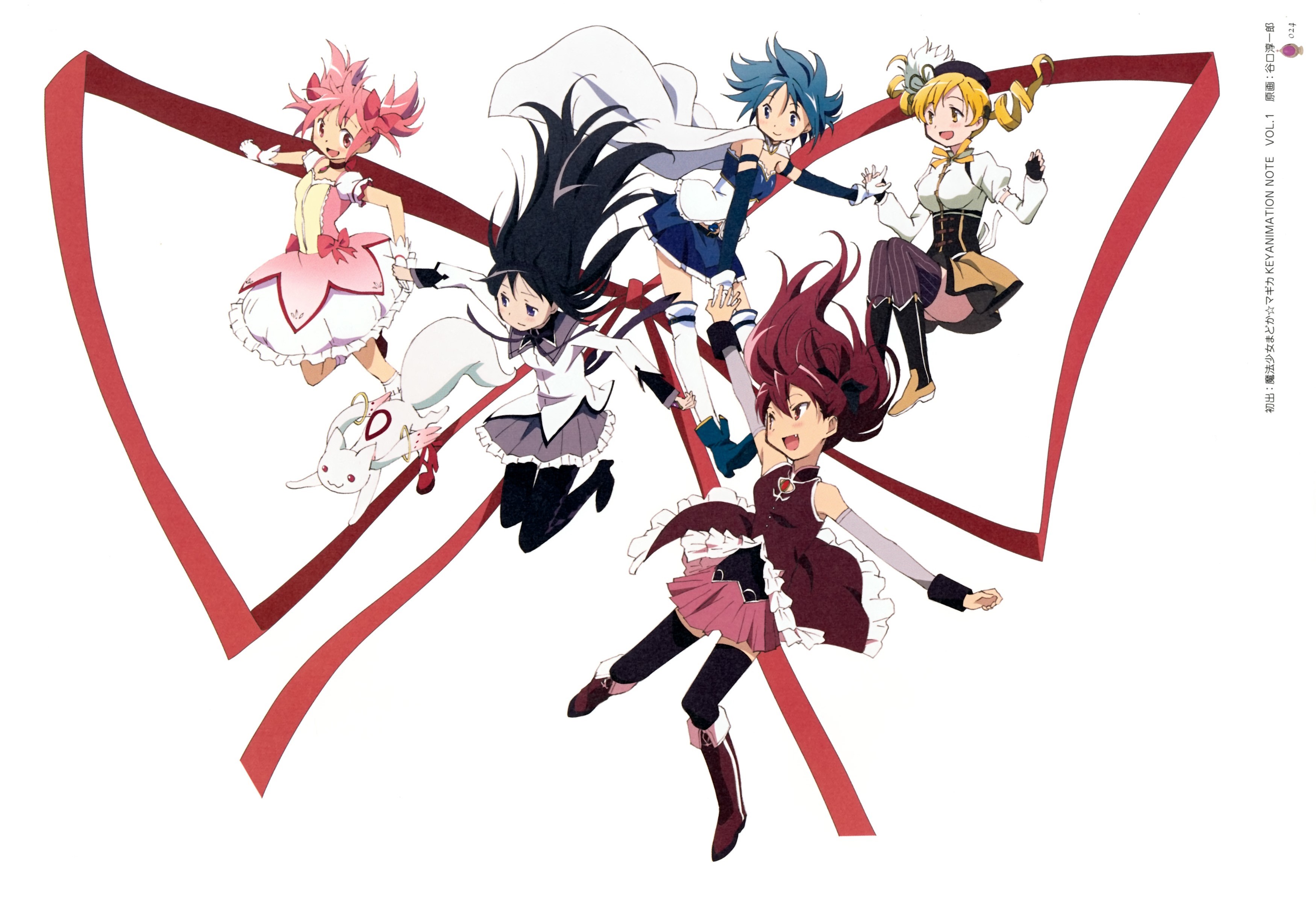 Magical Girls from Mahou Shoujo Madoka Magica HD Wallpaper