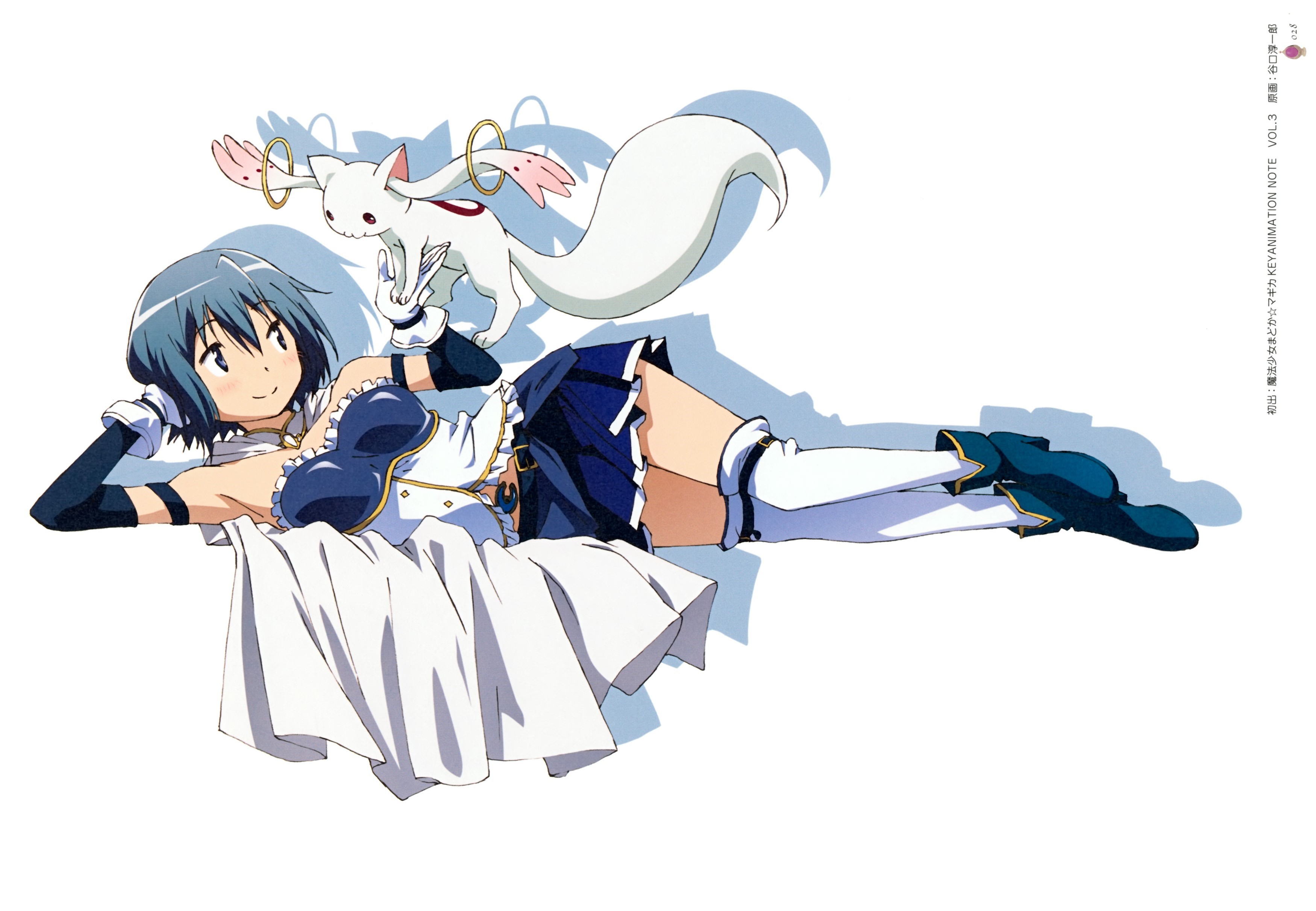 Sayaka Miki and Kyubey from Mahou Shoujo Madoka Magica HD Wallpaper