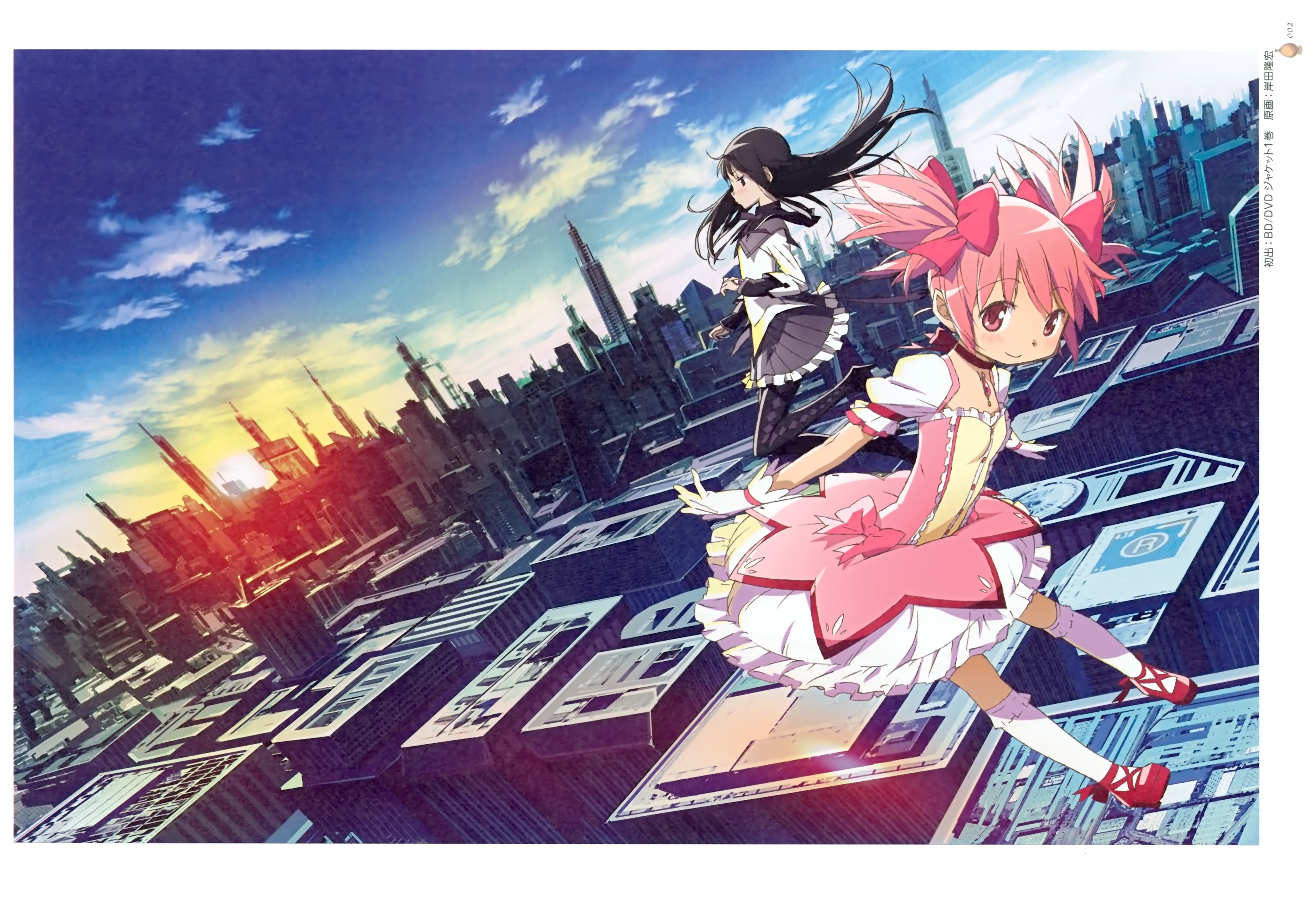 Madoka Kaname and Homura Akemi from Puella Magi Madoka Magica HD Wallpaper