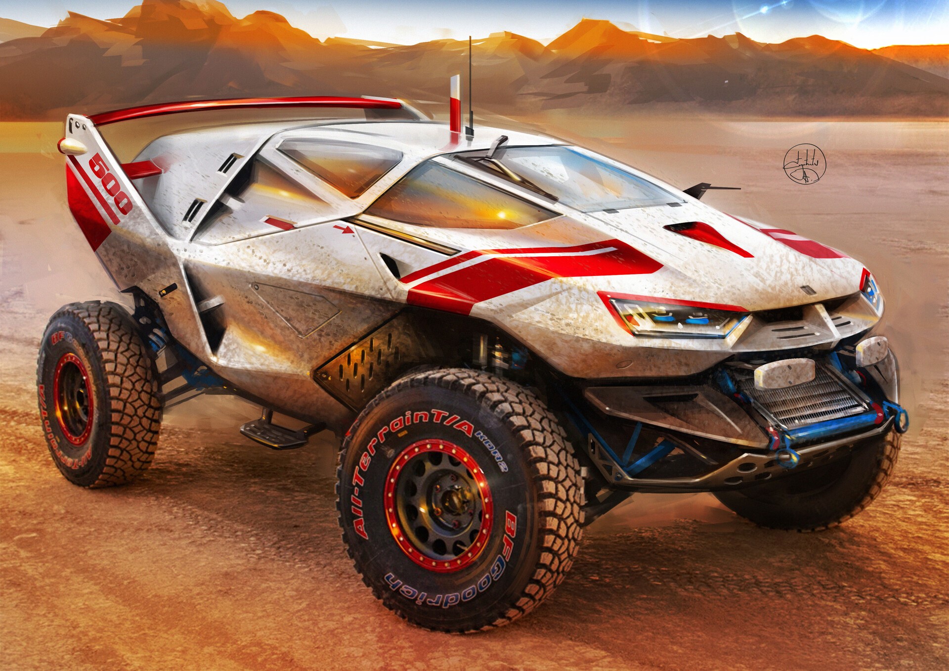 Off-road vehicle by Aleksandr Sidelnikov HD Wallpaper