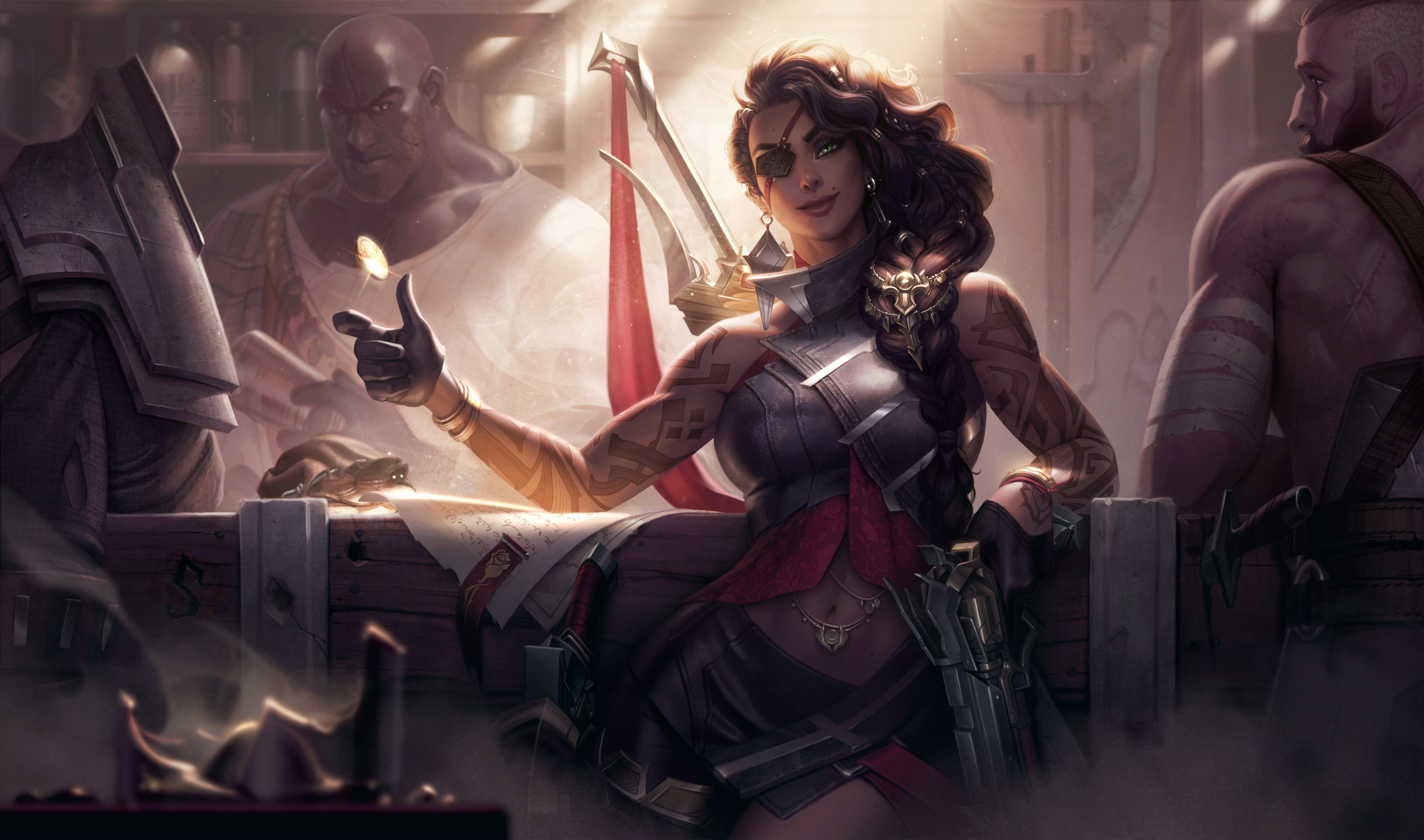 4K artwork of a woman from League of Legends HD Wallpaper