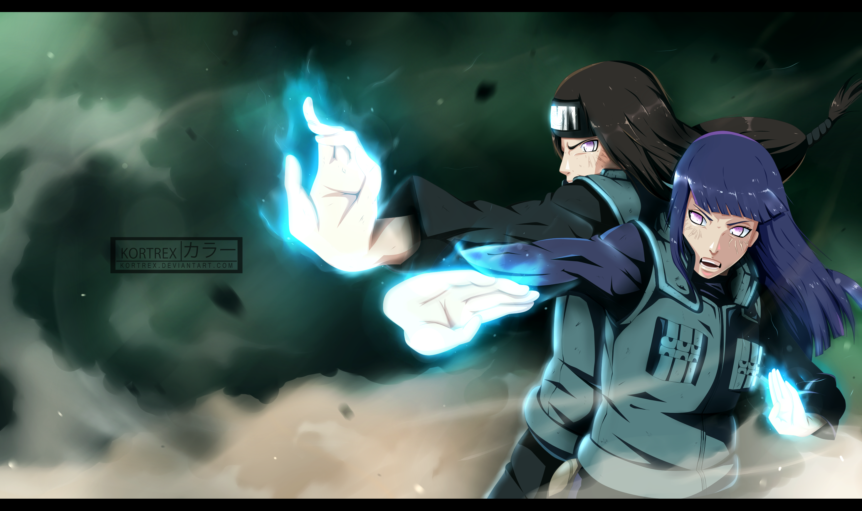 Hinata Hyuga and Neji Hyuga from Naruto HD Wallpaper