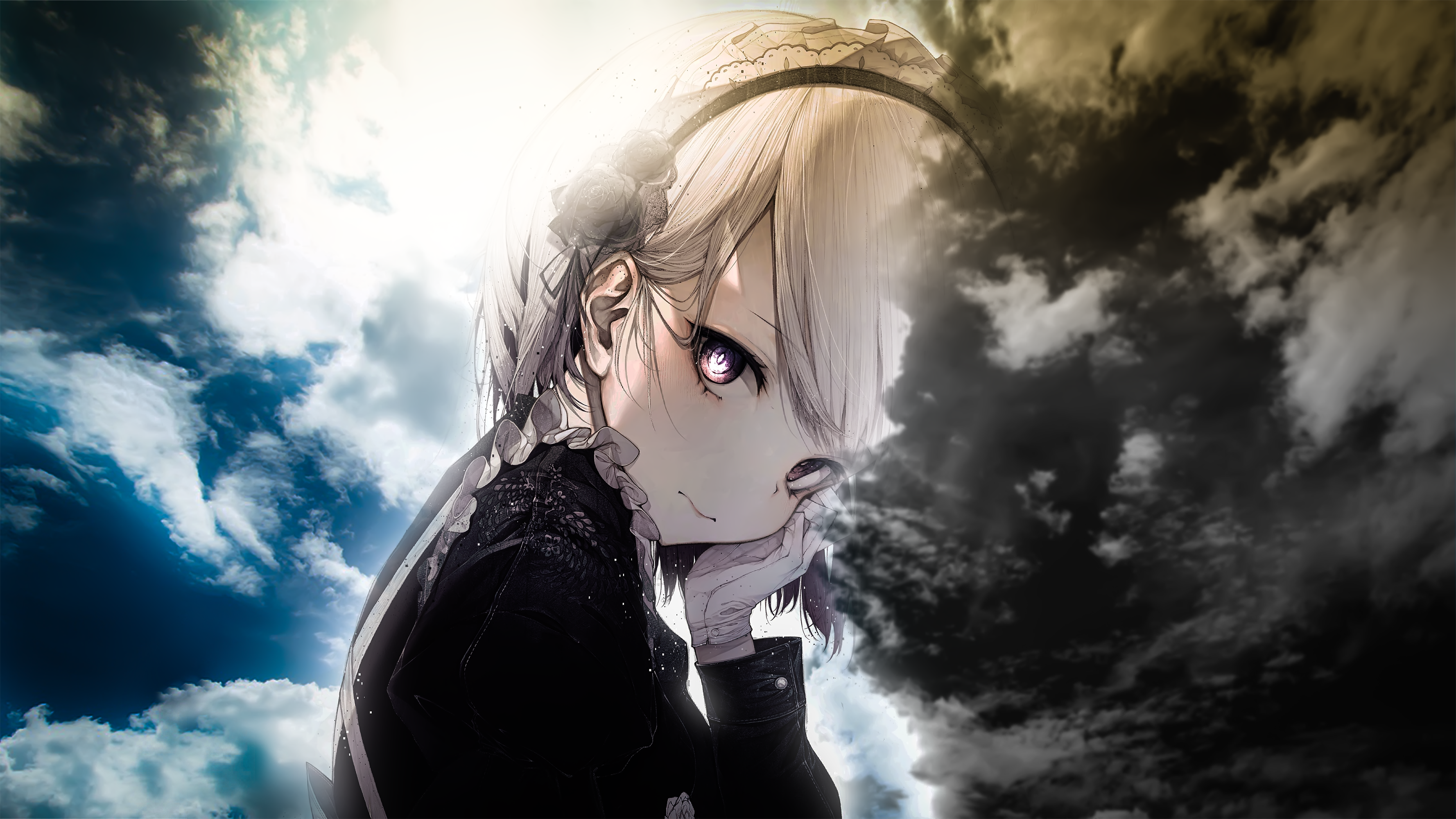 Hito Komoru from Original Characters in a Storm HD Wallpaper