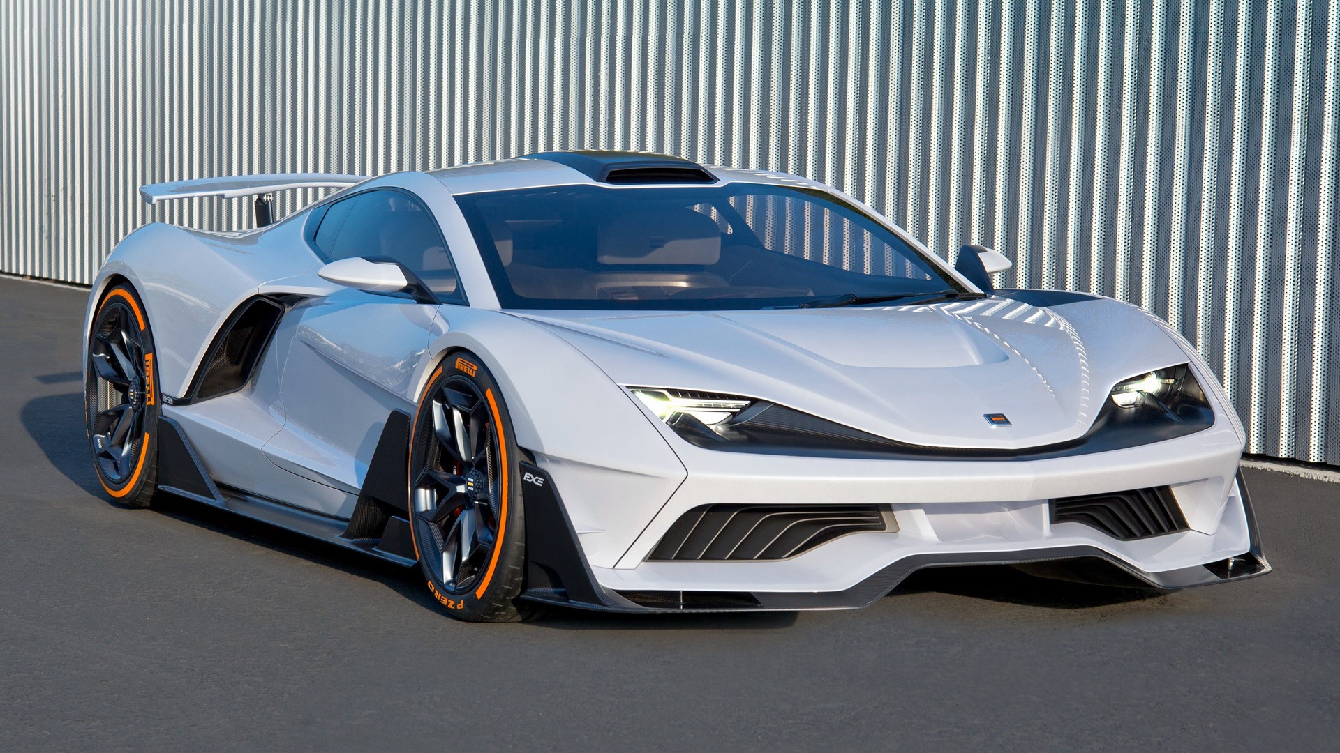 White Aria FXE 2019 sports car HD Wallpaper