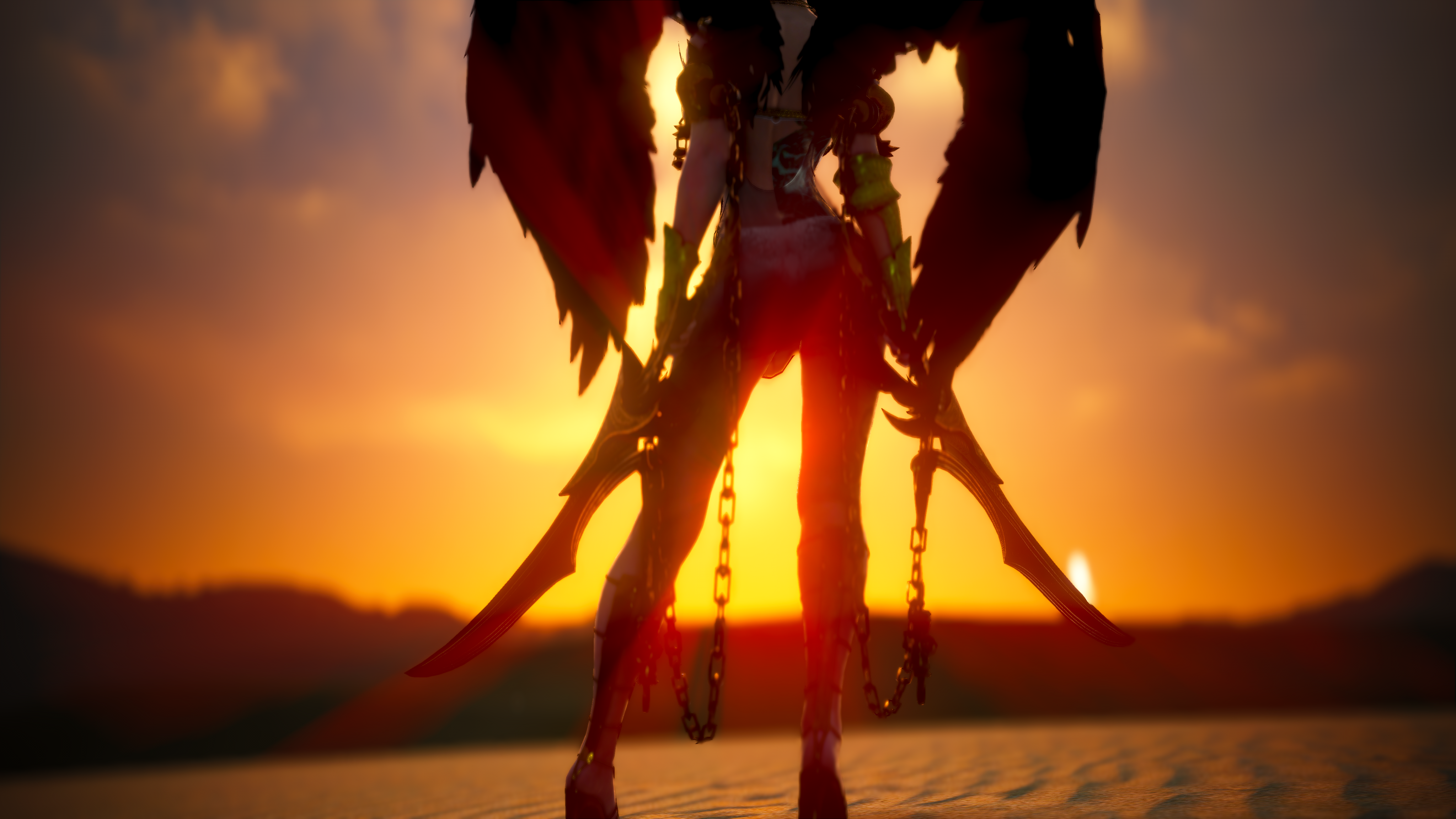 Lahn from Black Desert Online with wings HD Wallpaper