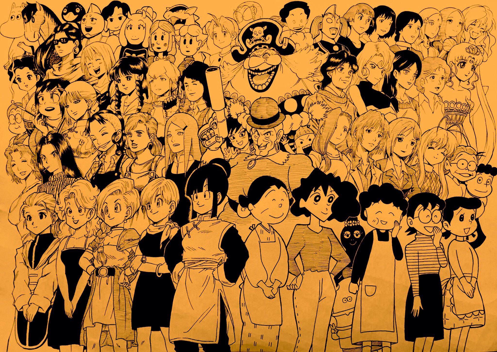Anime characters from various franchises HD Wallpaper