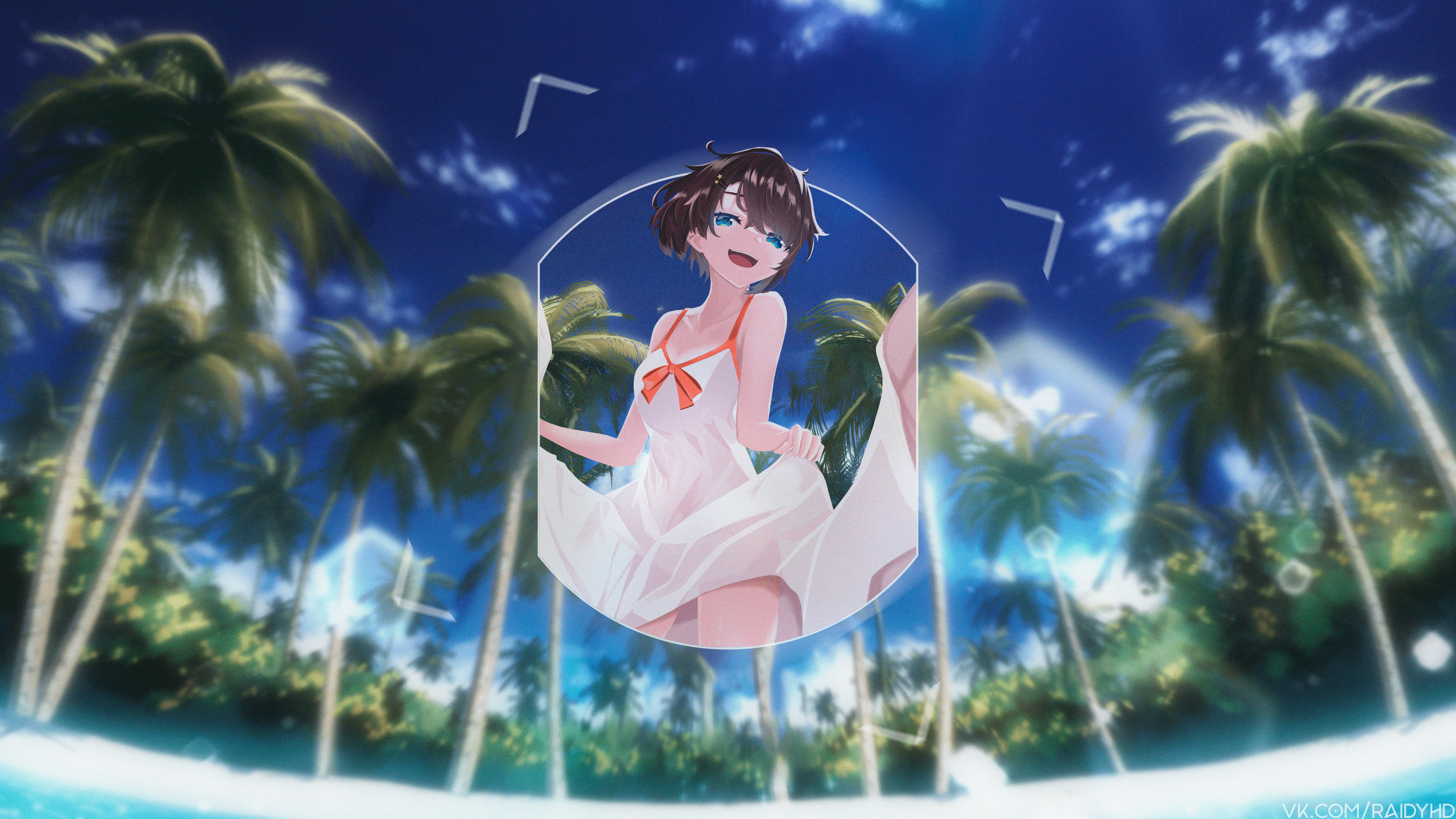4K Oozora Subaru from Hololive in a sun dress HD Wallpaper