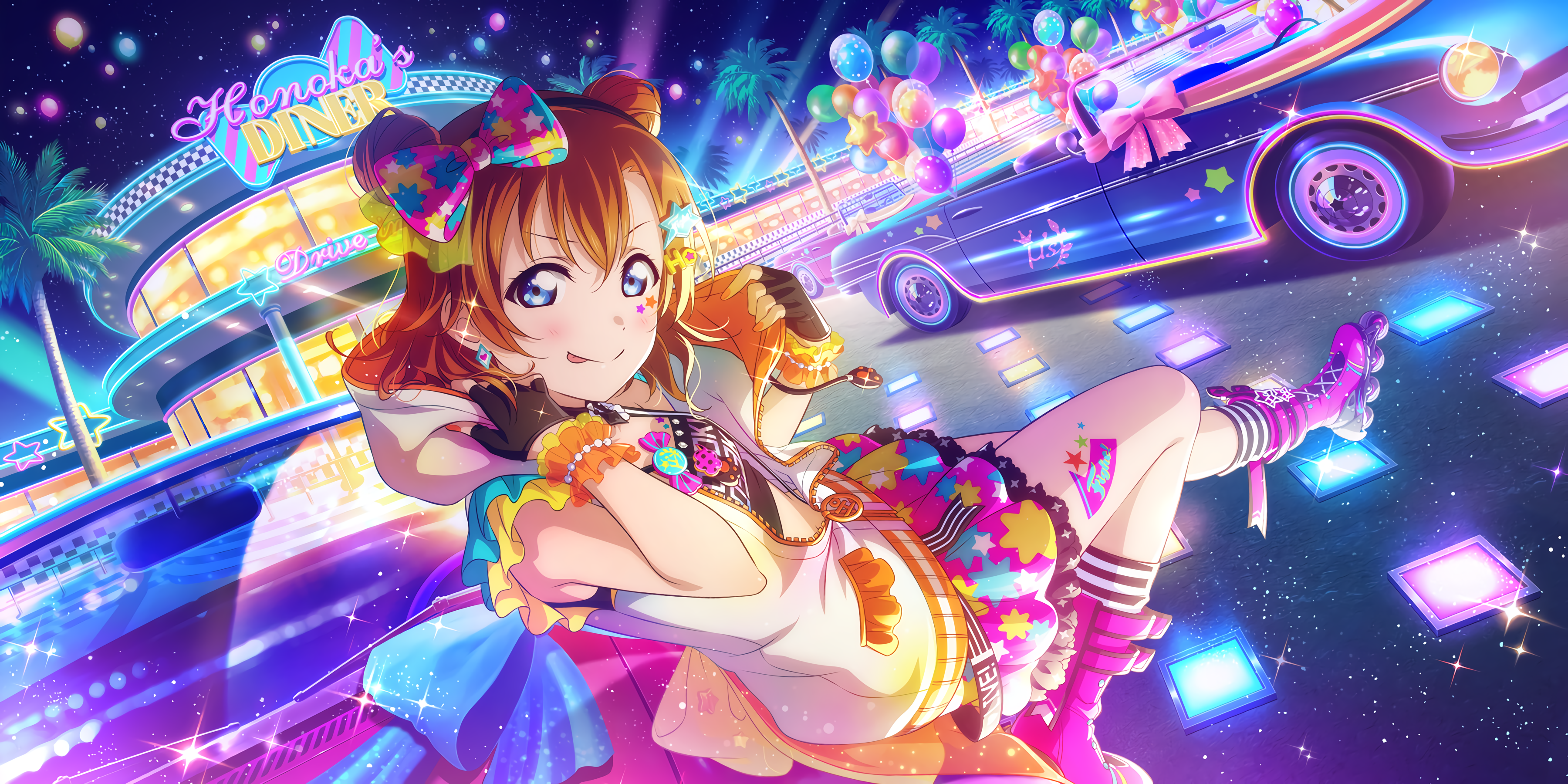 Honoka Kousaka from Love Live! Sunshine!! at Honoka's Diner HD Wallpaper