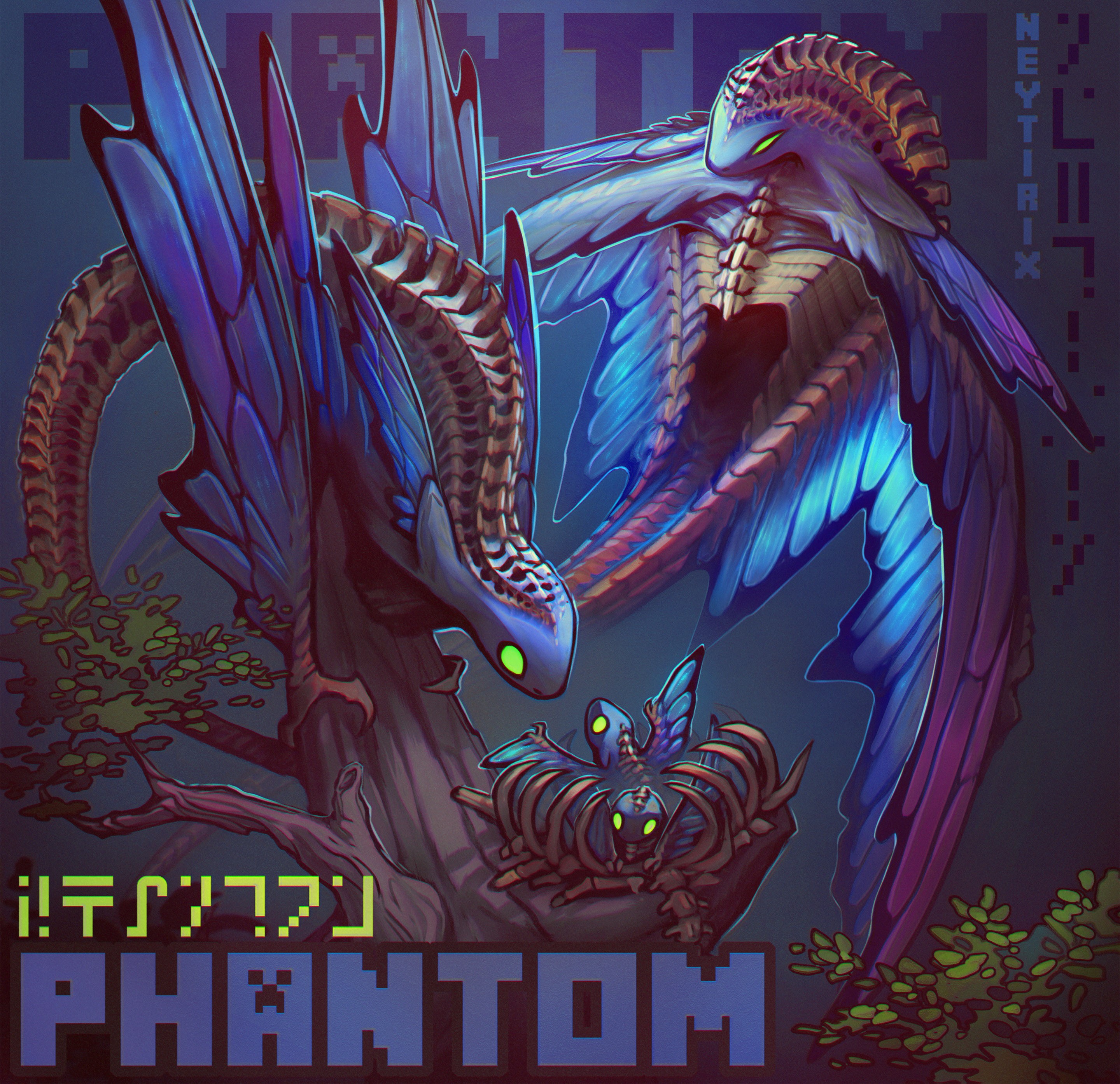 Phantoms from Minecraft HD Wallpaper