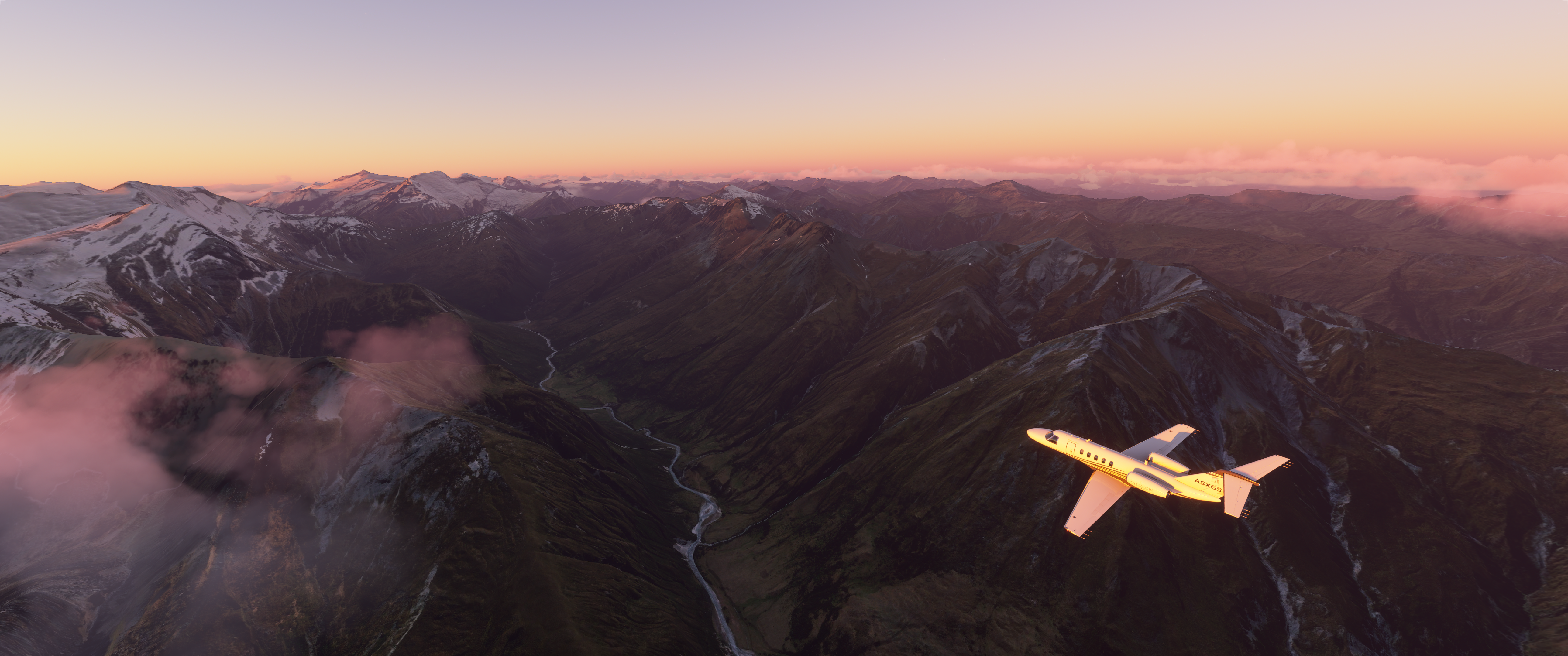 4K Flight Simulator Cessna Citation CJ4 Ultrawide HD Wallpaper