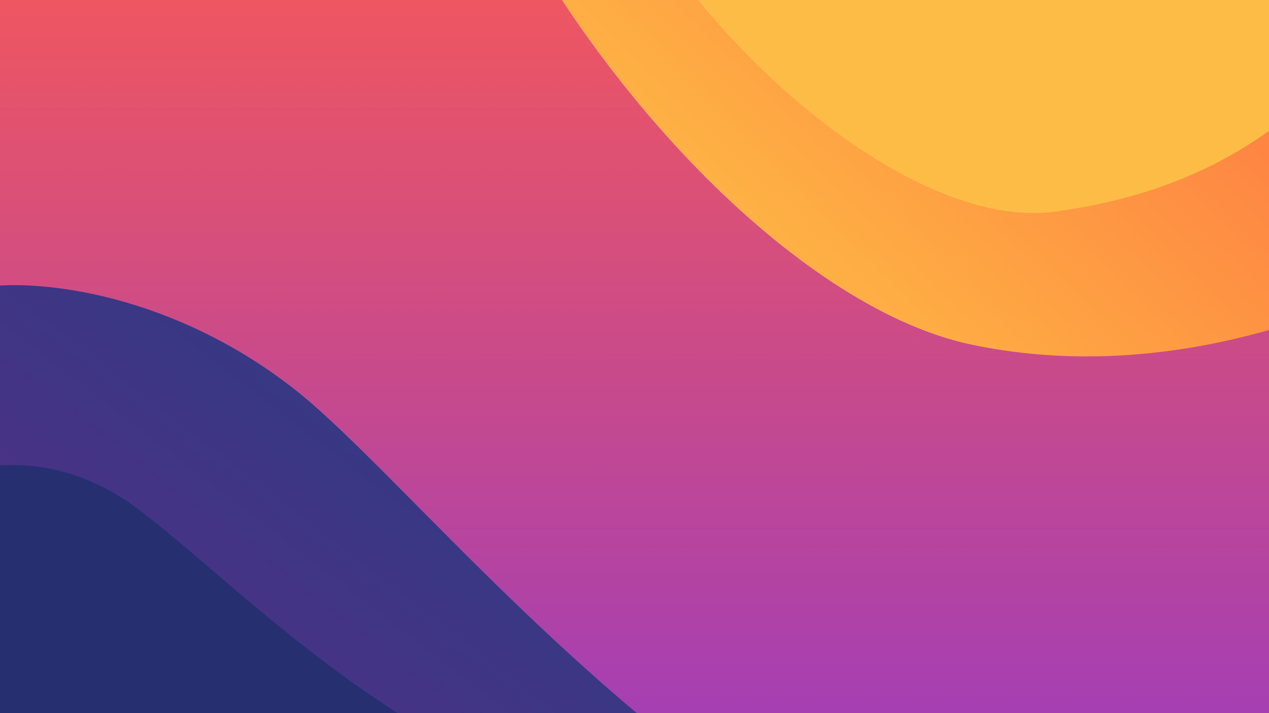 Abstract gradient waves in purple, pink, and orange HD Wallpaper