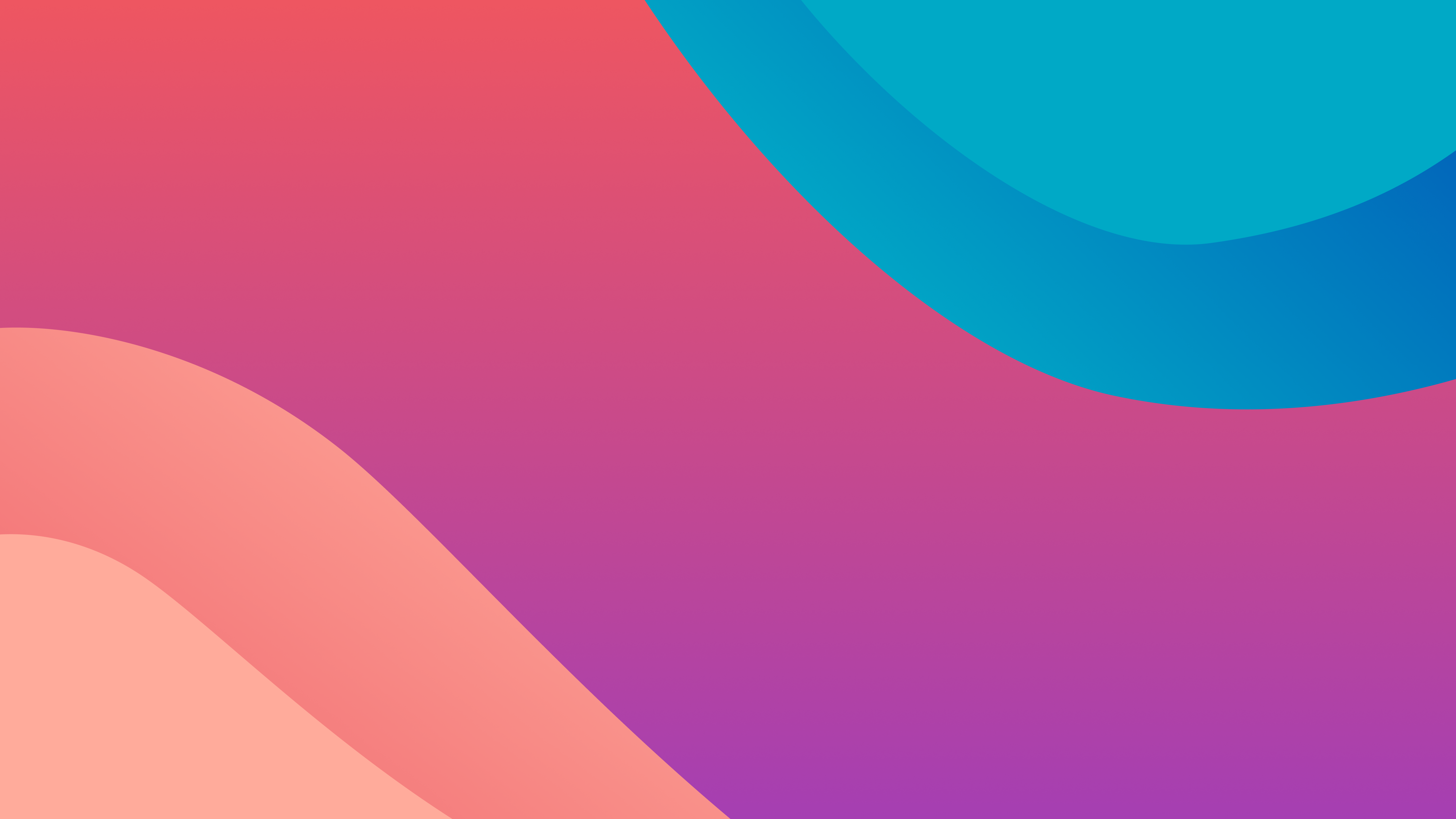 Colorful abstract wavy shapes 4K HD Wallpaper