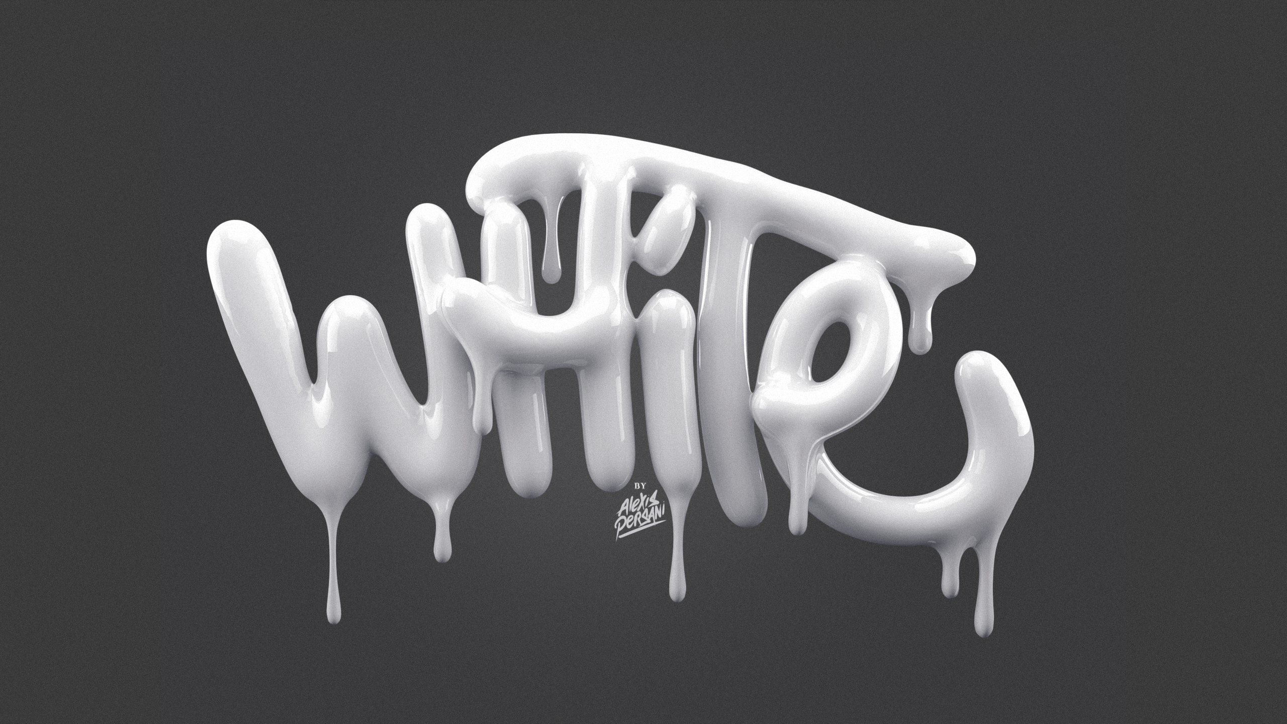 White text by Alexis Persani HD Wallpaper