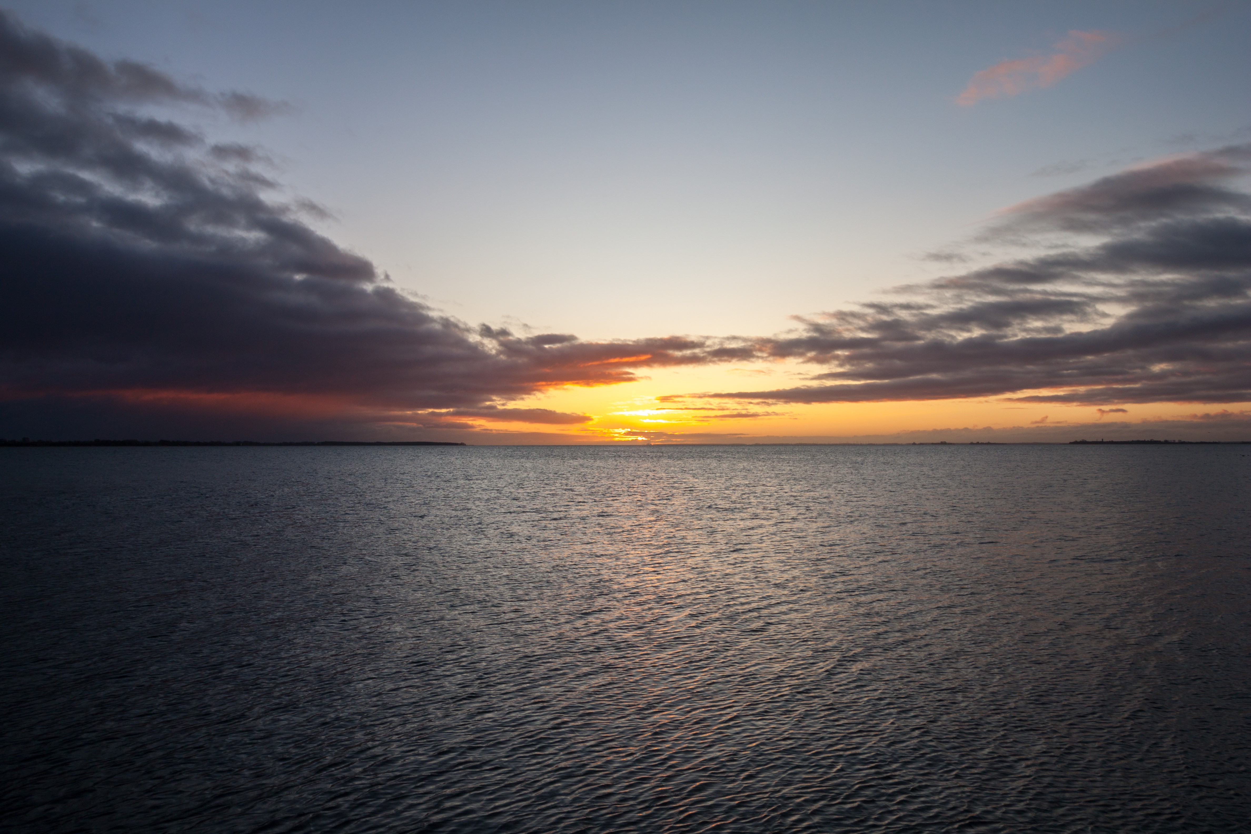 Sunset over the Baltic Sea in Germany HD Wallpaper