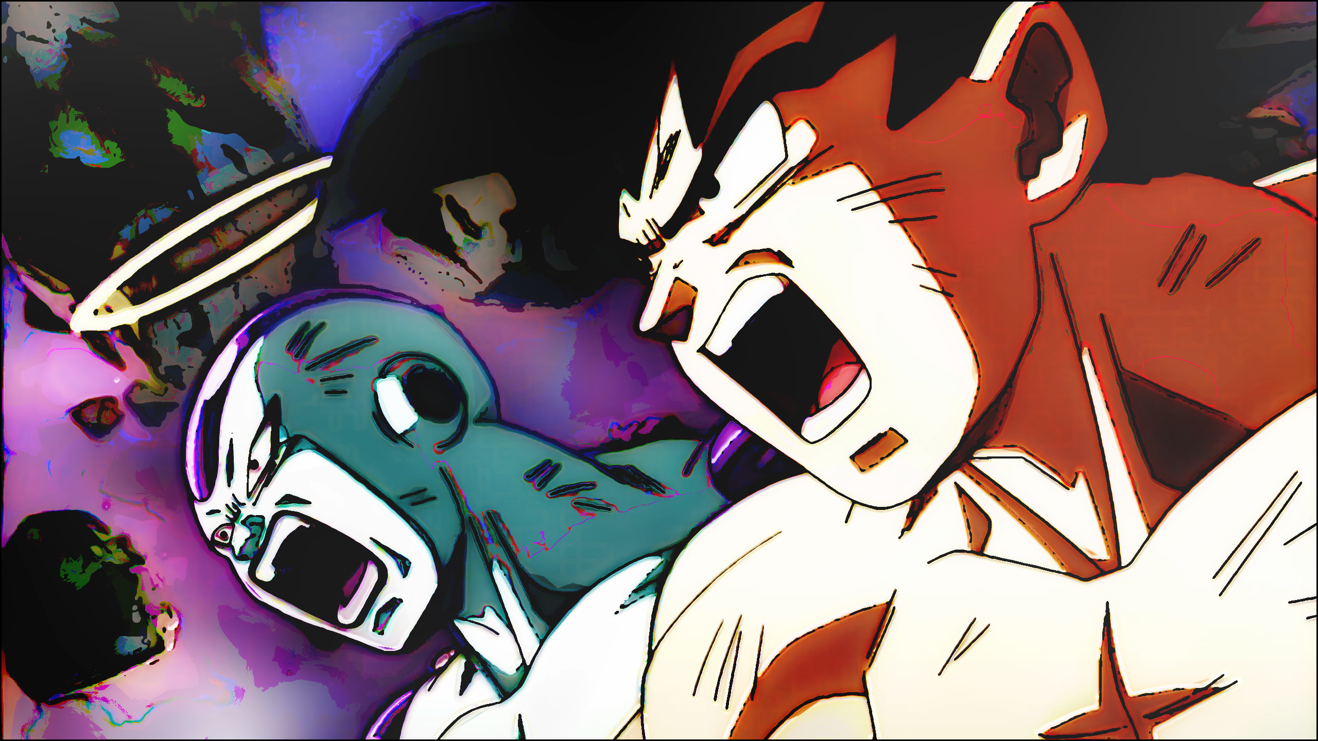 Goku and Vegeta from Dragon Ball Z fighting HD Wallpaper