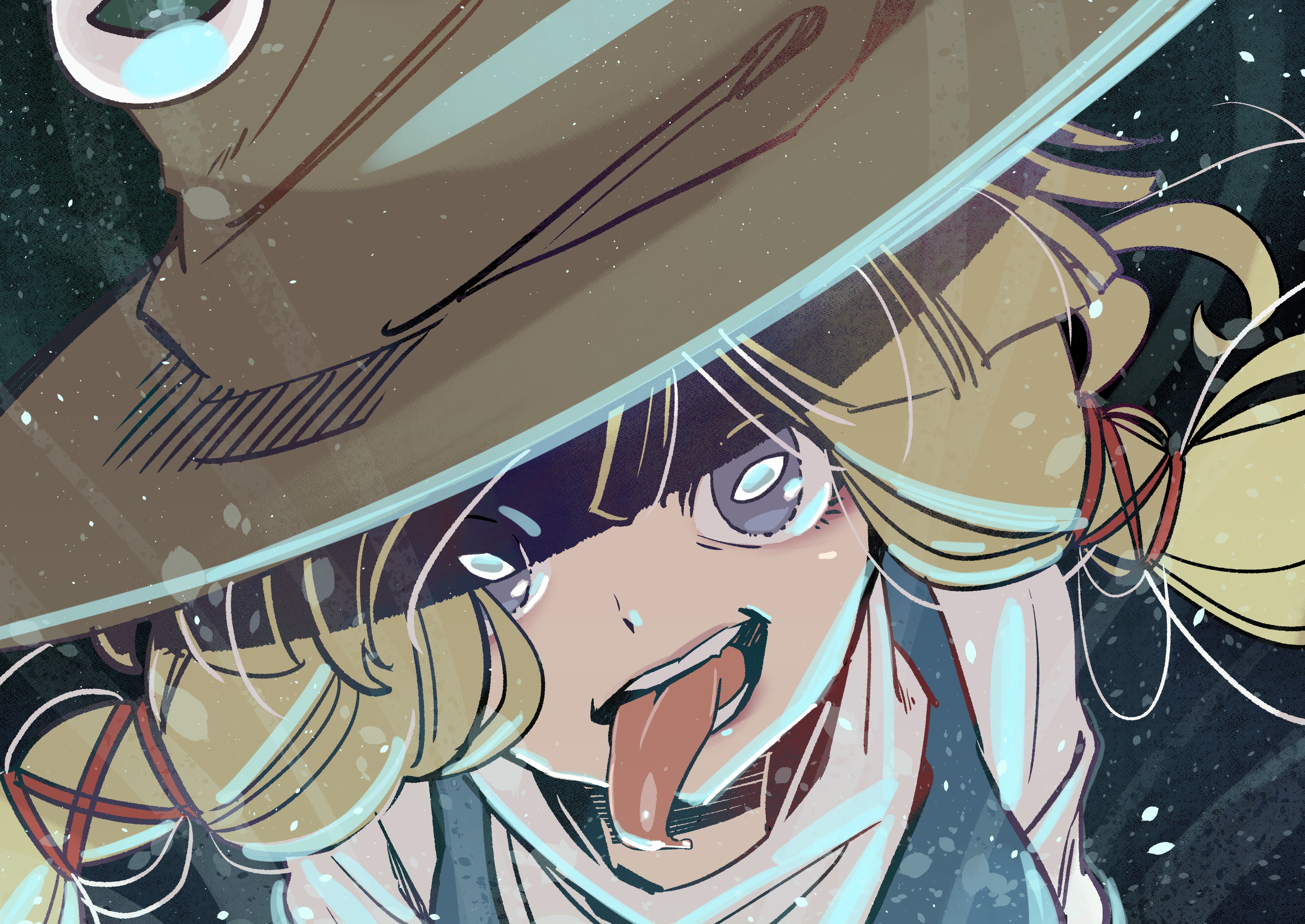 Moriya Suwako from Touhou wearing a hat HD Wallpaper