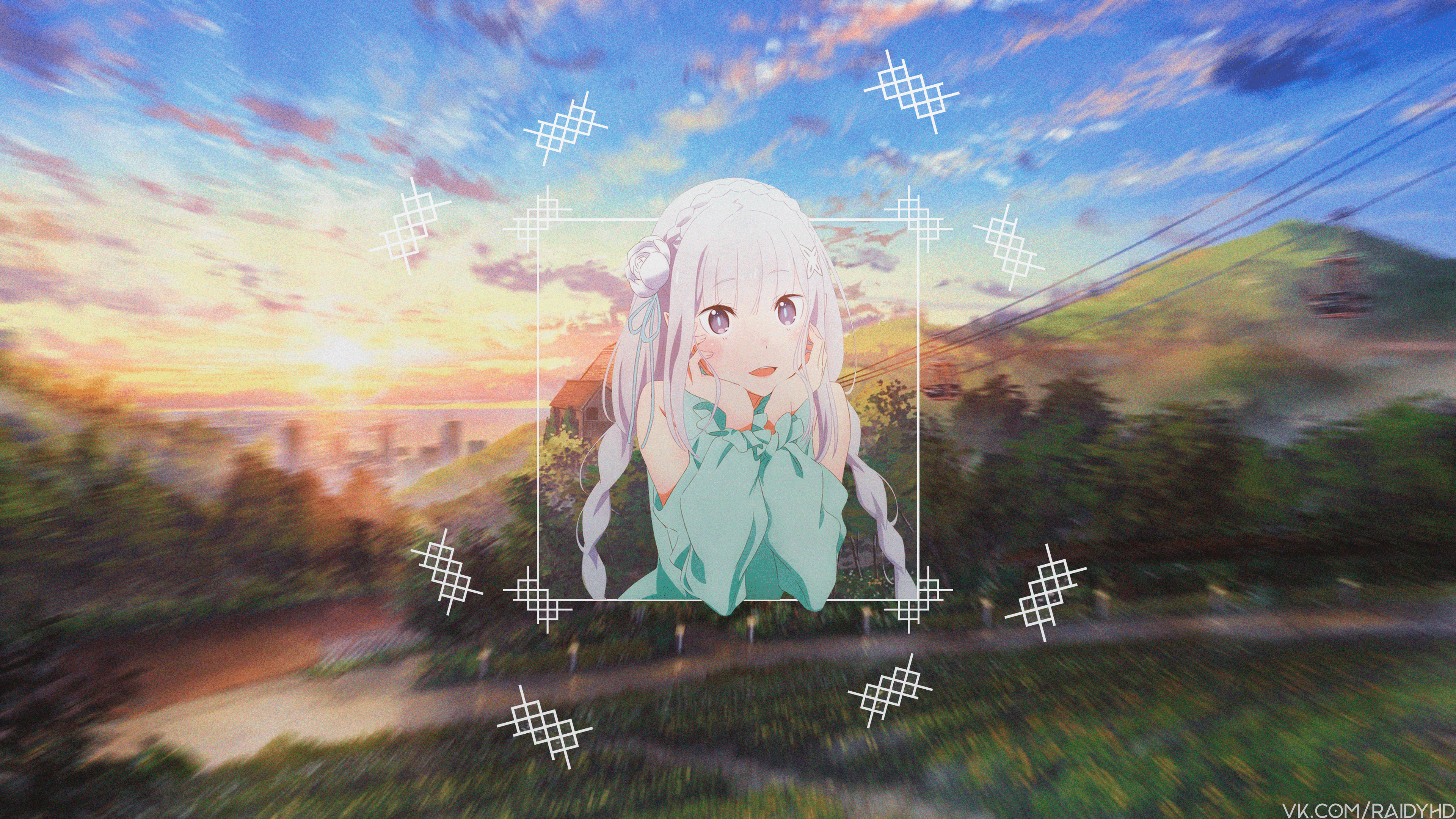 Emilia from Re:Zero Kara Hajimeru Isekai Seikatsu 4K HD Wallpaper