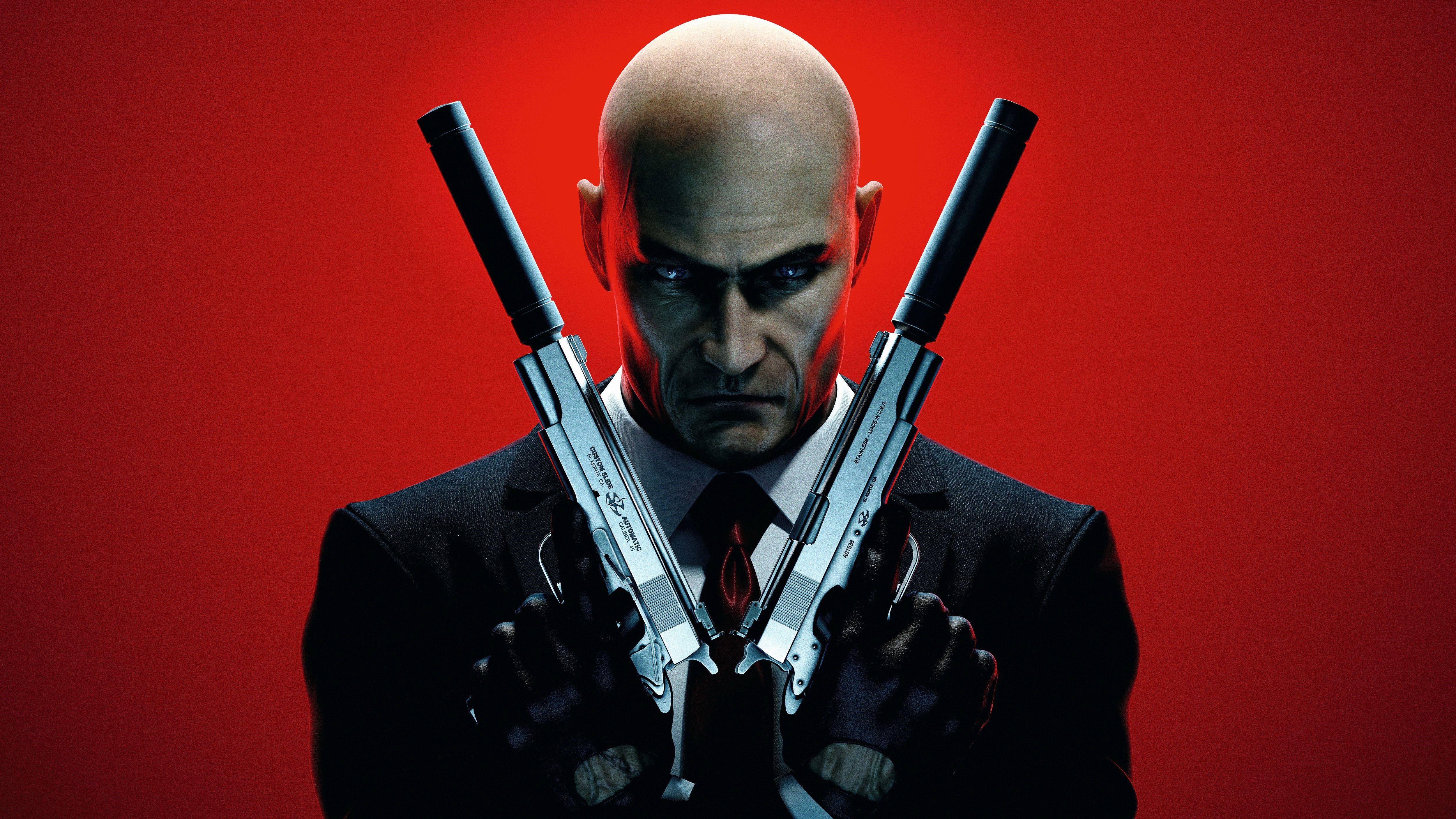 4K Hitman: Absolution Agent 47 with dual pistols HD Wallpaper