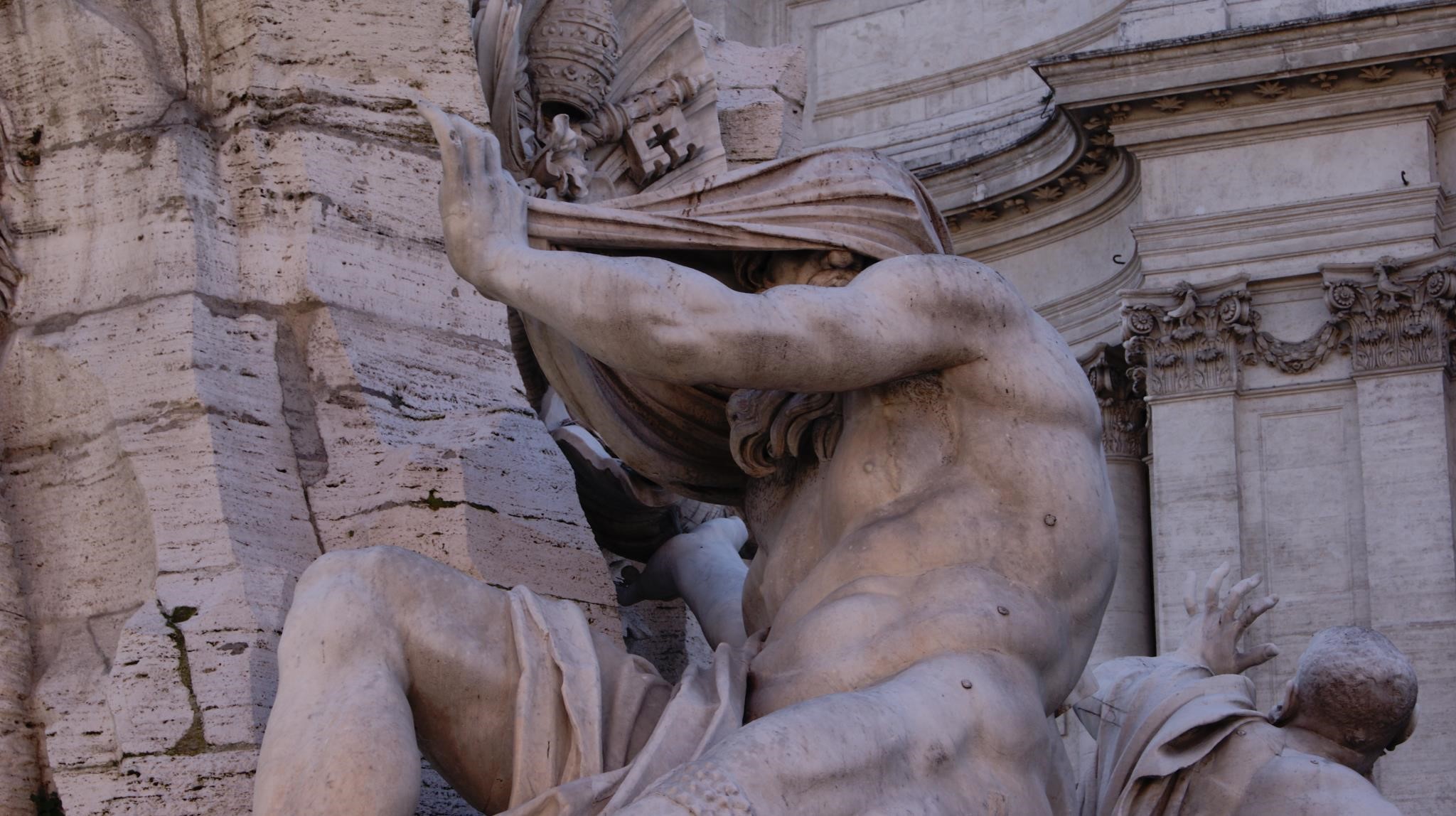 Statue of a man covering his face in Rome, Italy HD Wallpaper