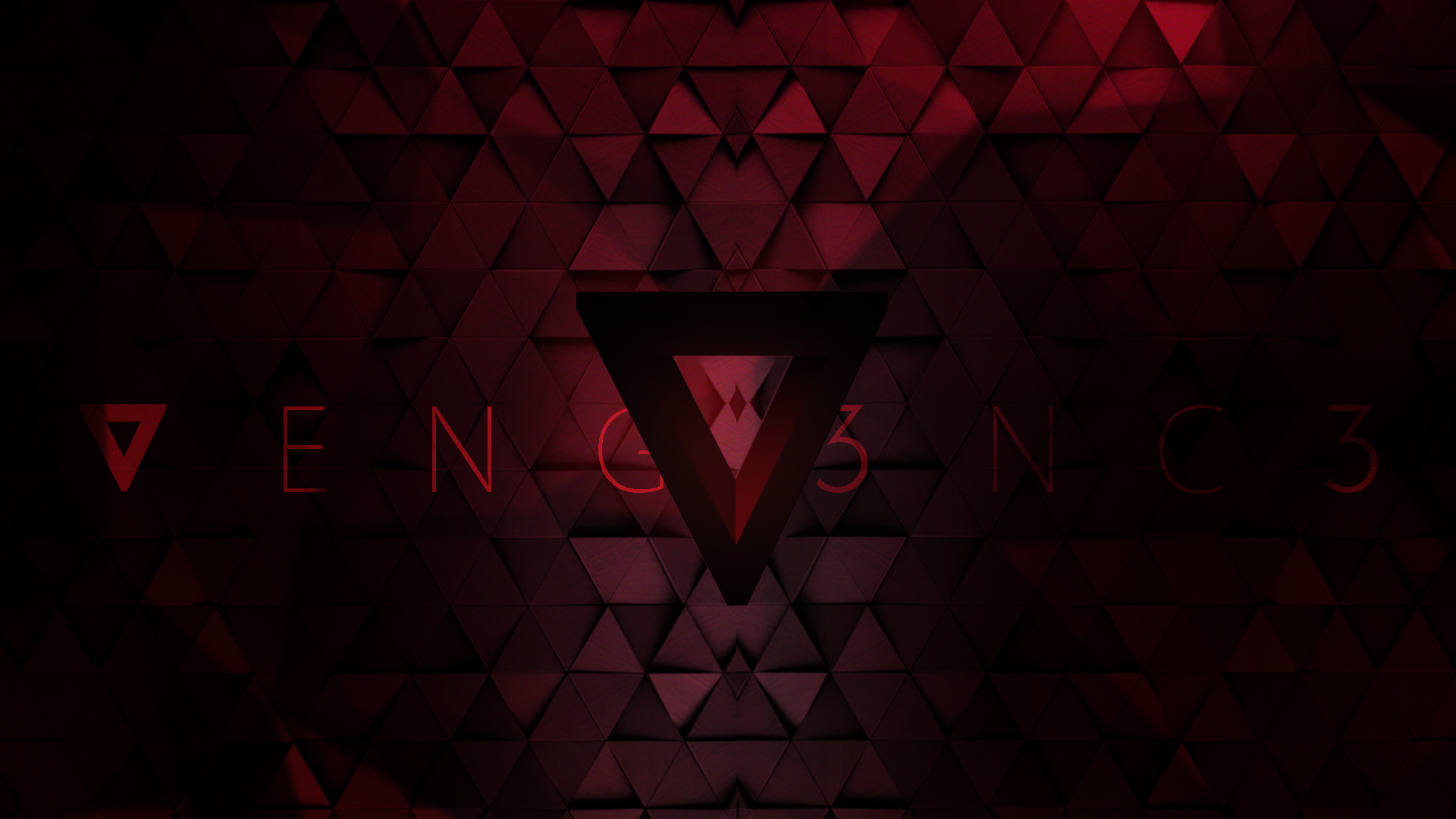 Vengeance logo with abstract red background HD Wallpaper
