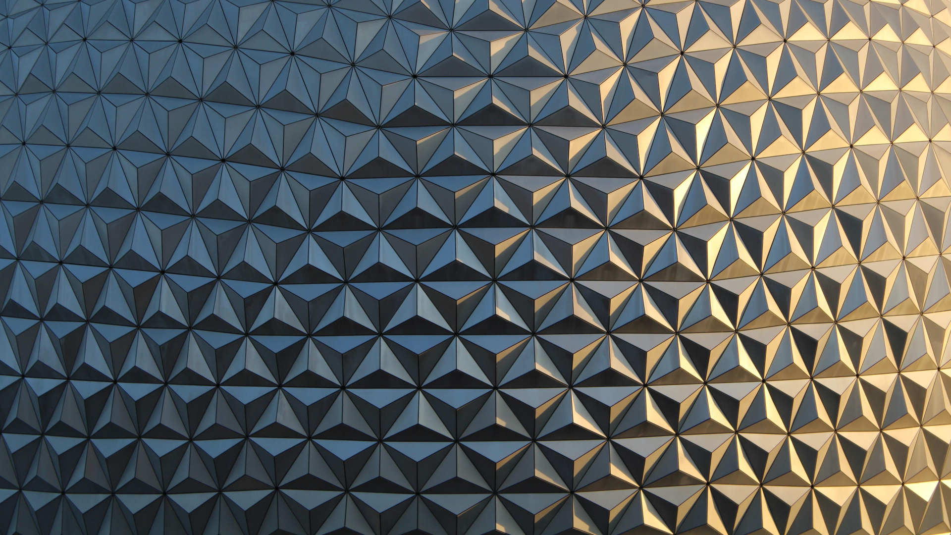 Geometric triangular pattern with gold and shadow HD Wallpaper