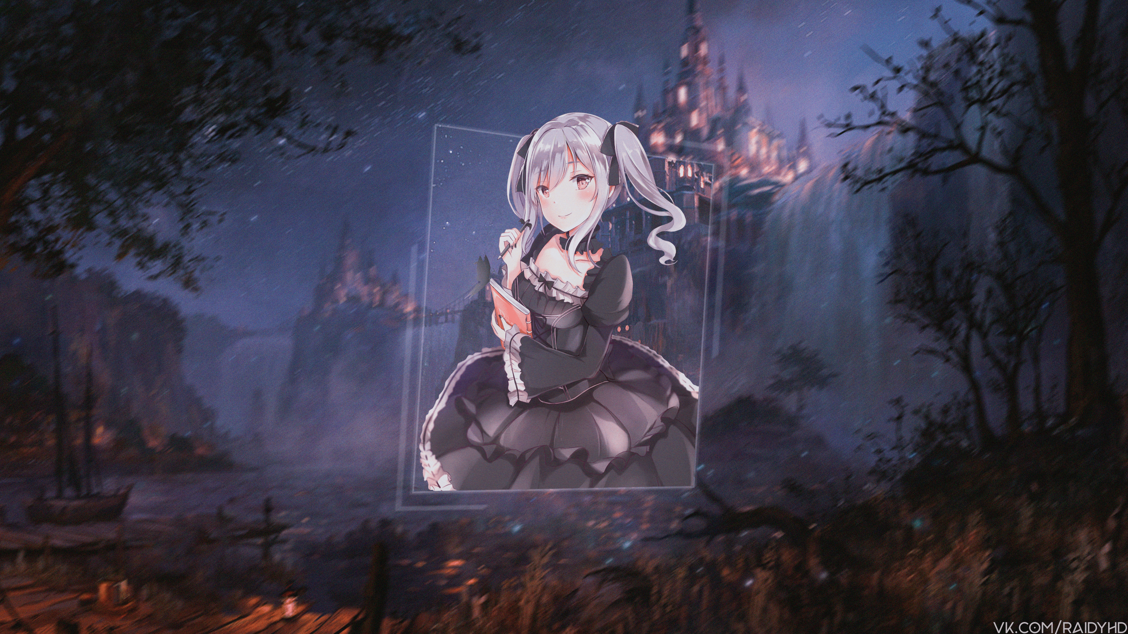 4K Kanzaki Ranko anime girl with book HD Wallpaper