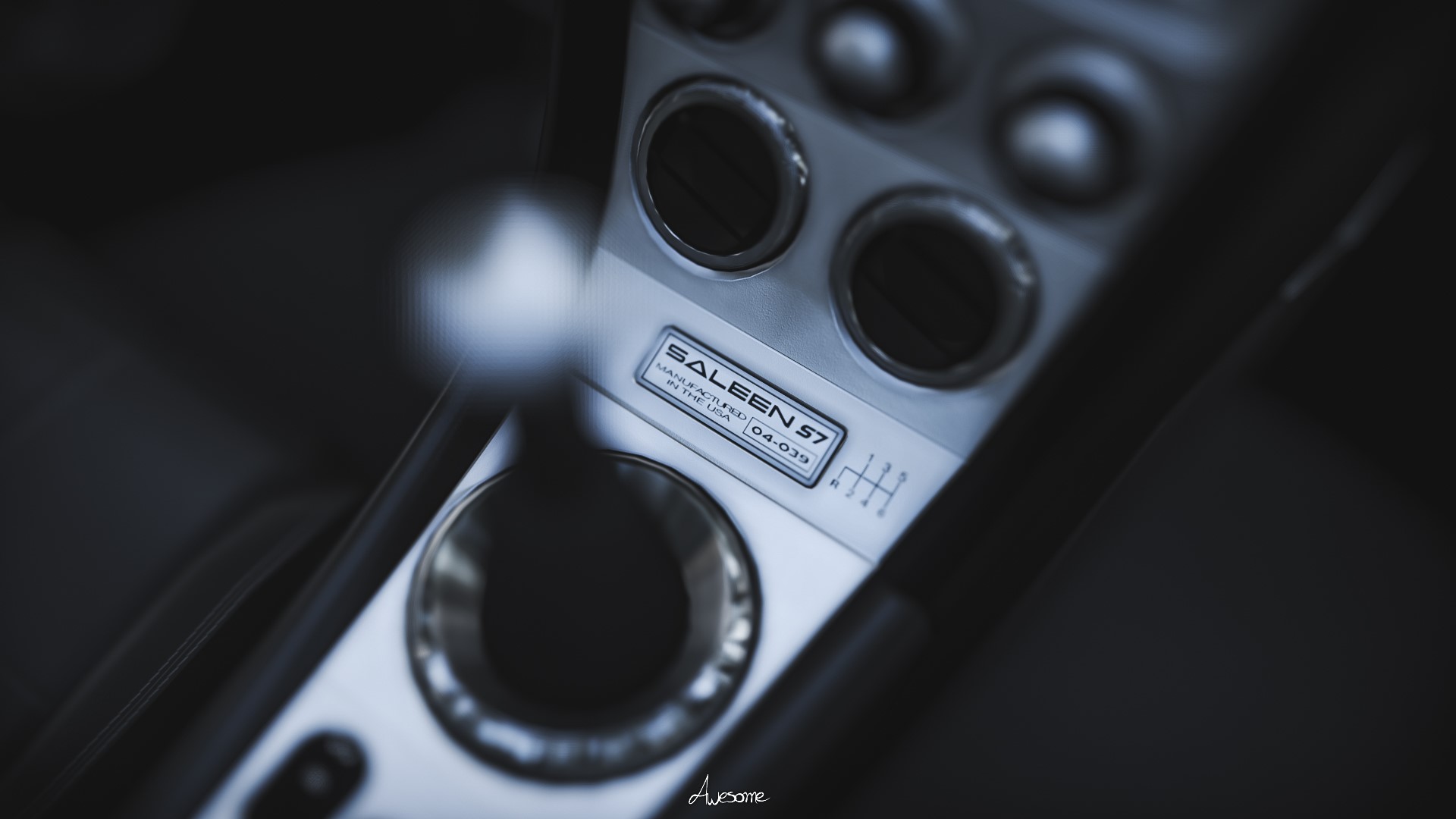 Saleen S7 interior with gear shift HD Wallpaper