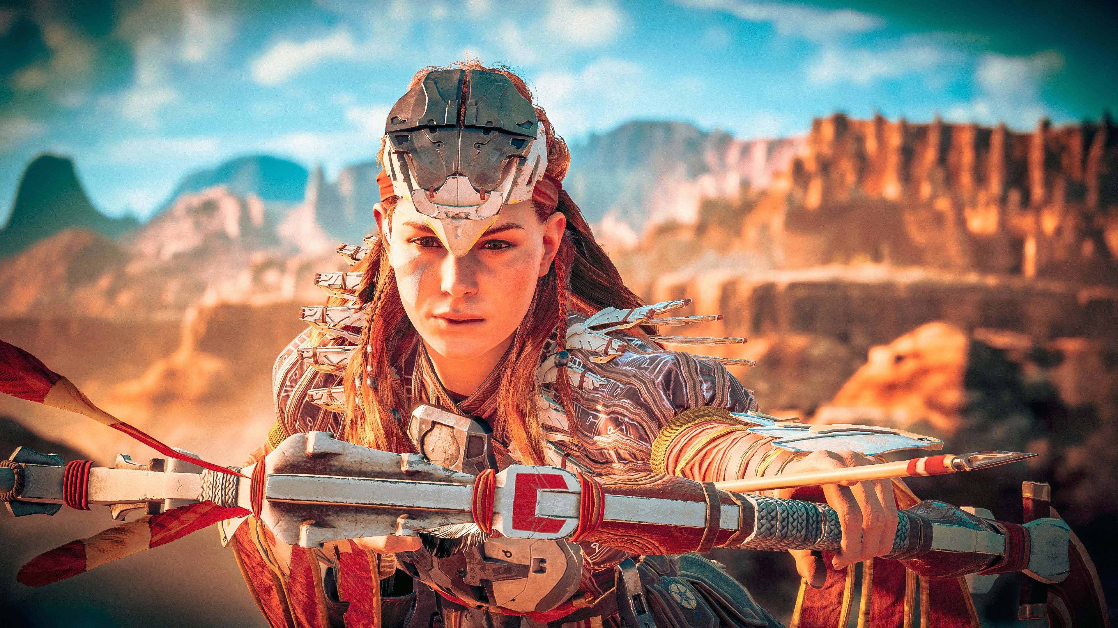 Aloy from Horizon: Zero Dawn with bow HD Wallpaper