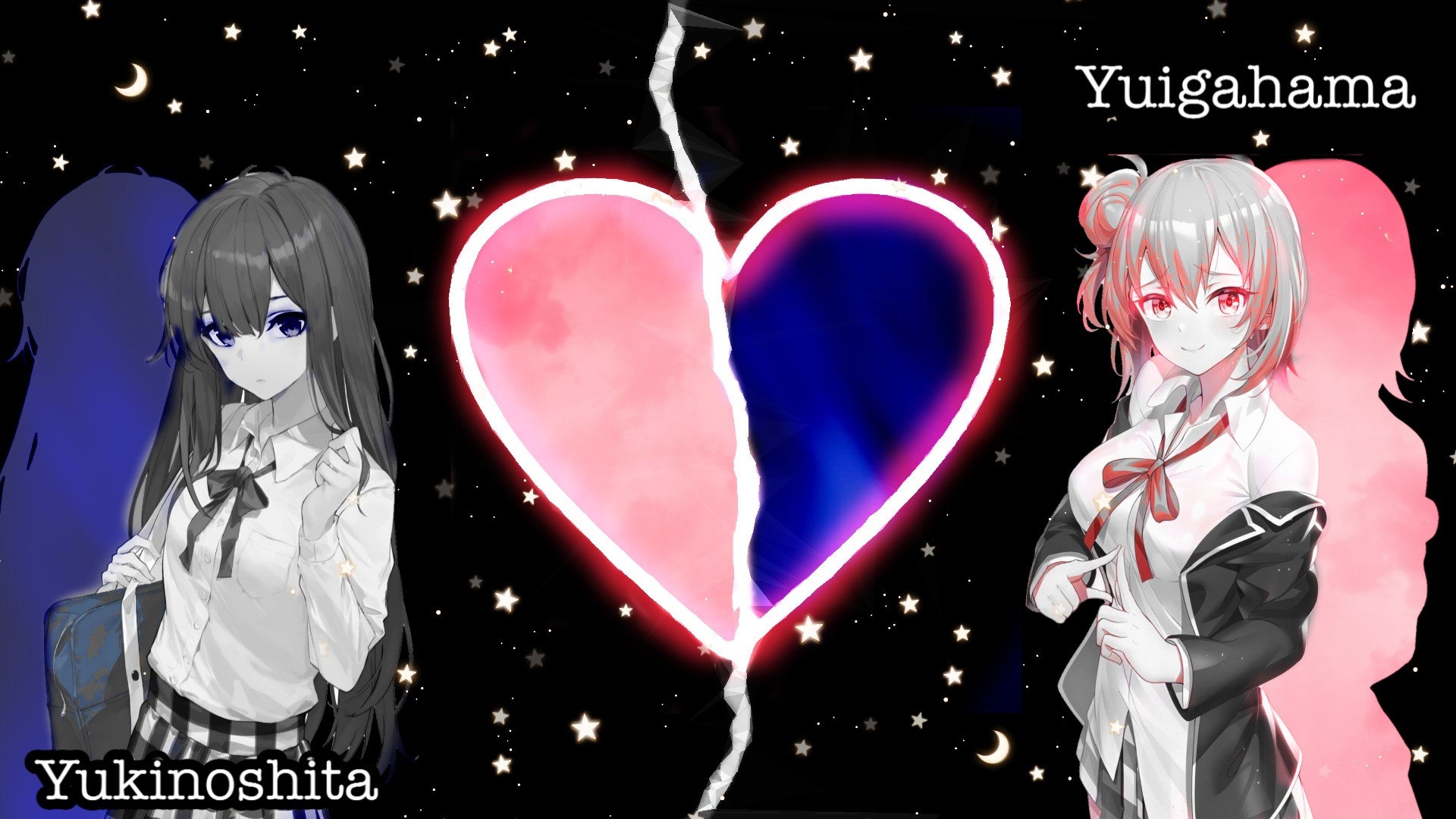 Yukinoshita and Yuigahama from Yahari Ore no Seishun Love Comedy wa Machigatteiru HD Wallpaper