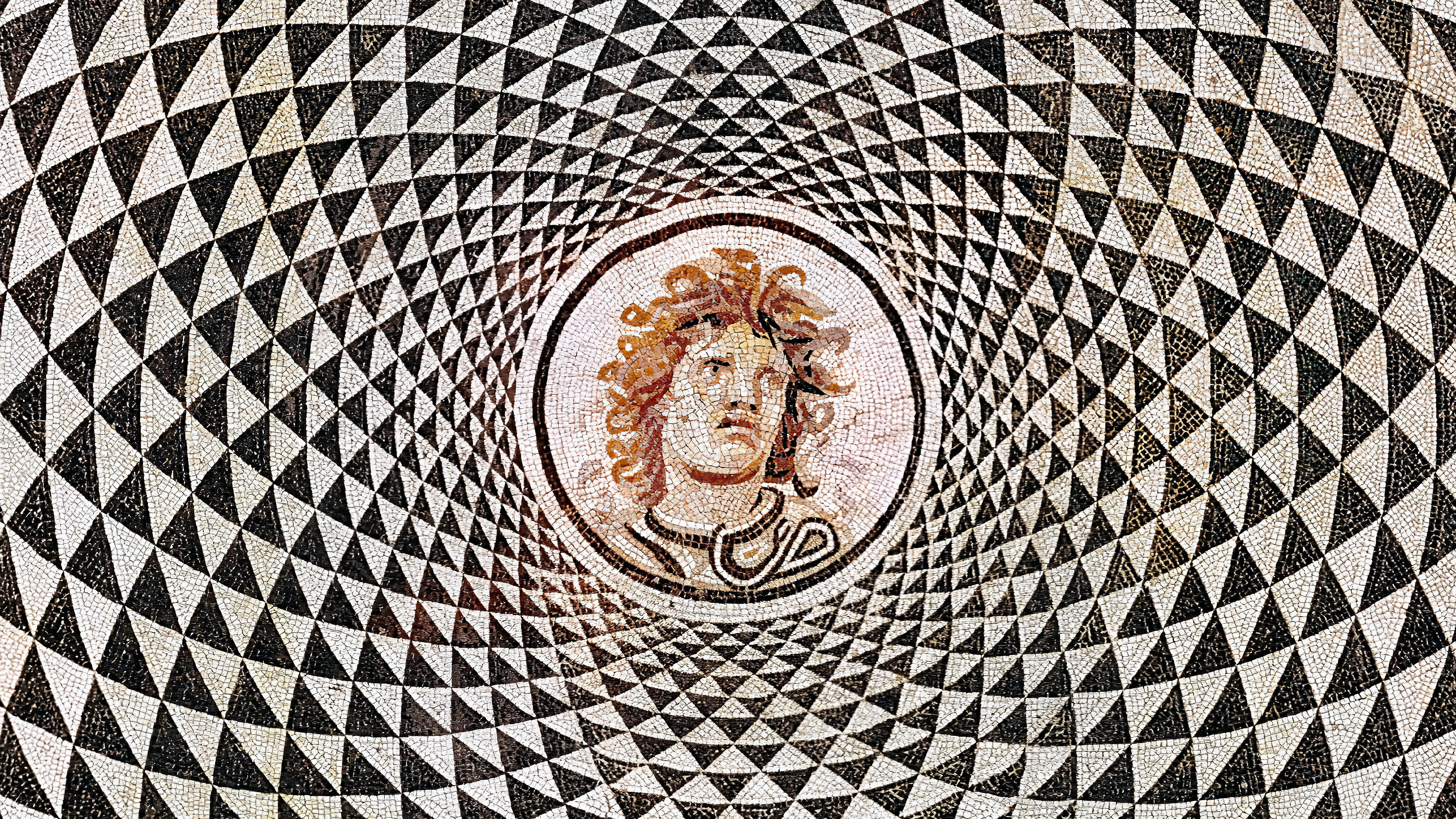 4K Mosaic of Medusa from Rome HD Wallpaper