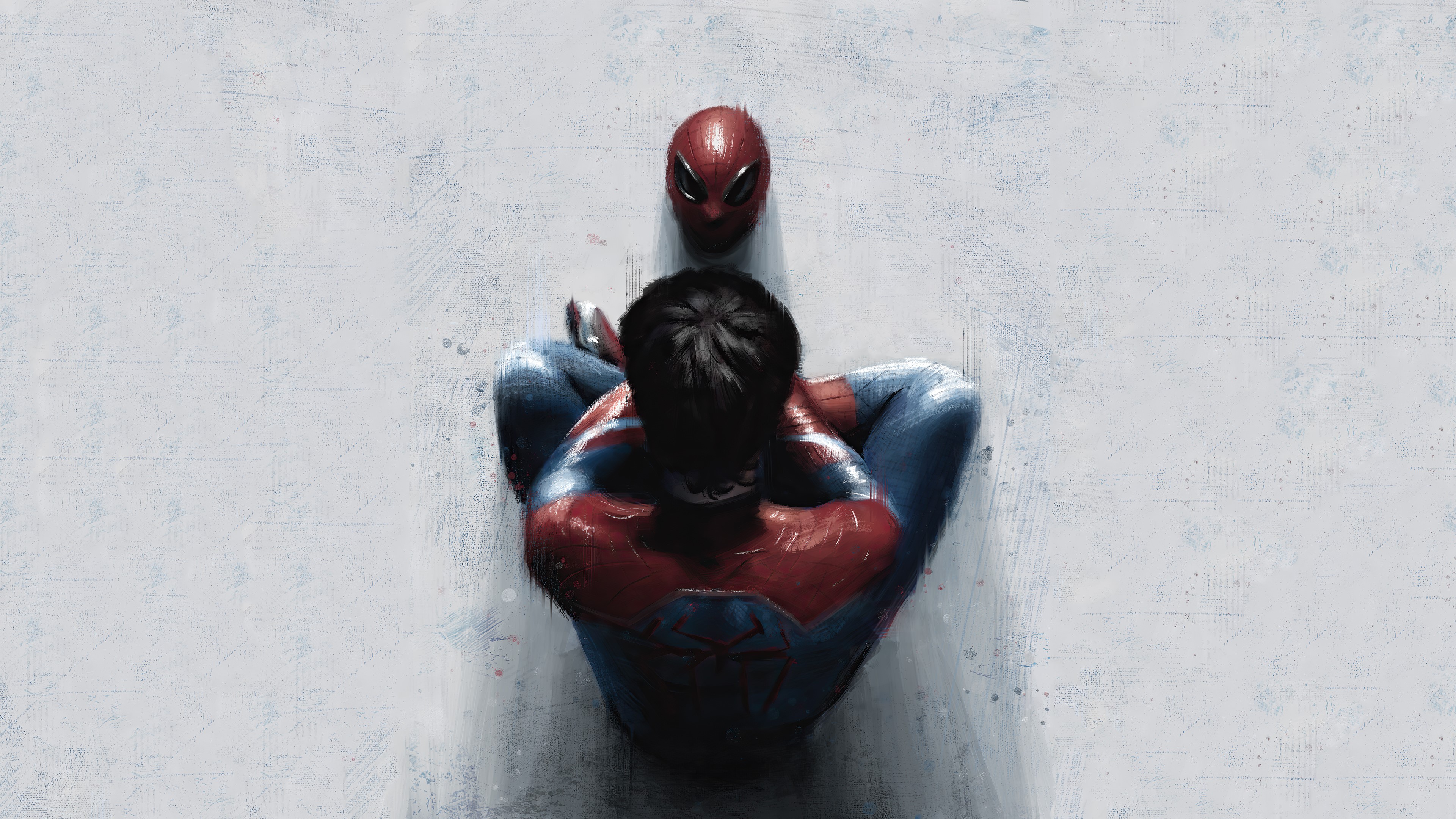 Spider-Man sitting with mask off HD Wallpaper