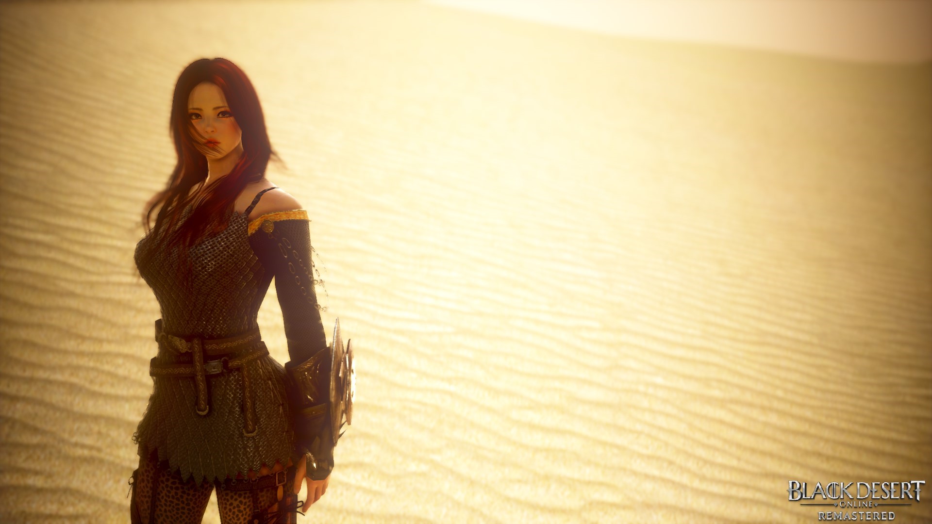 Redhead woman in desert armor from Black Desert Online HD Wallpaper