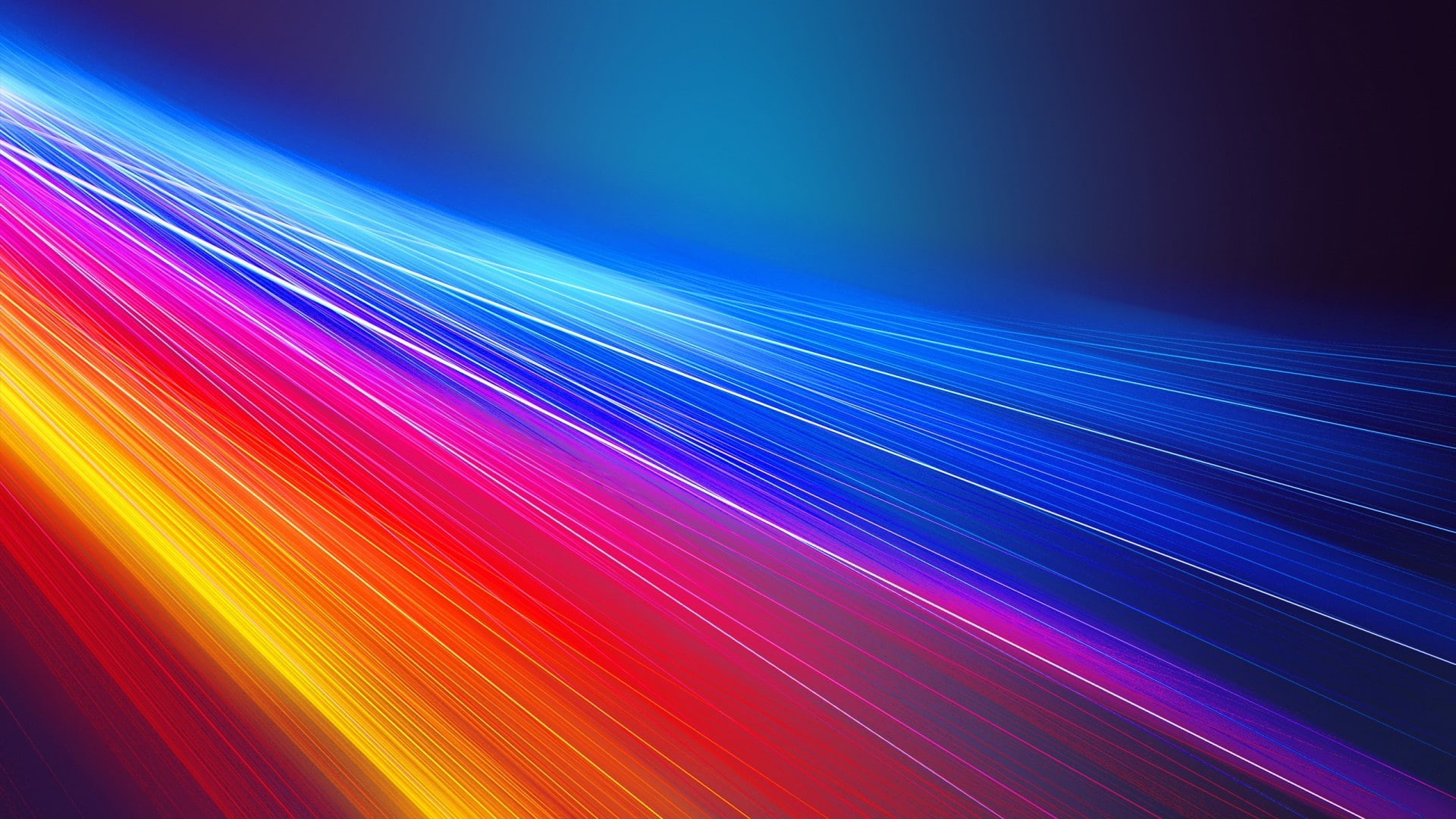 Abstract colorful light streaks on a dark background HD Wallpaper
